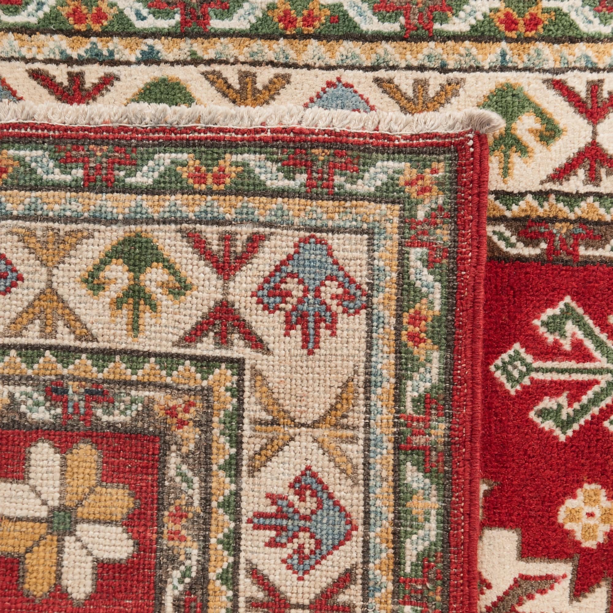 80cm x 120cm Handgeknüpft Kazak Teppich