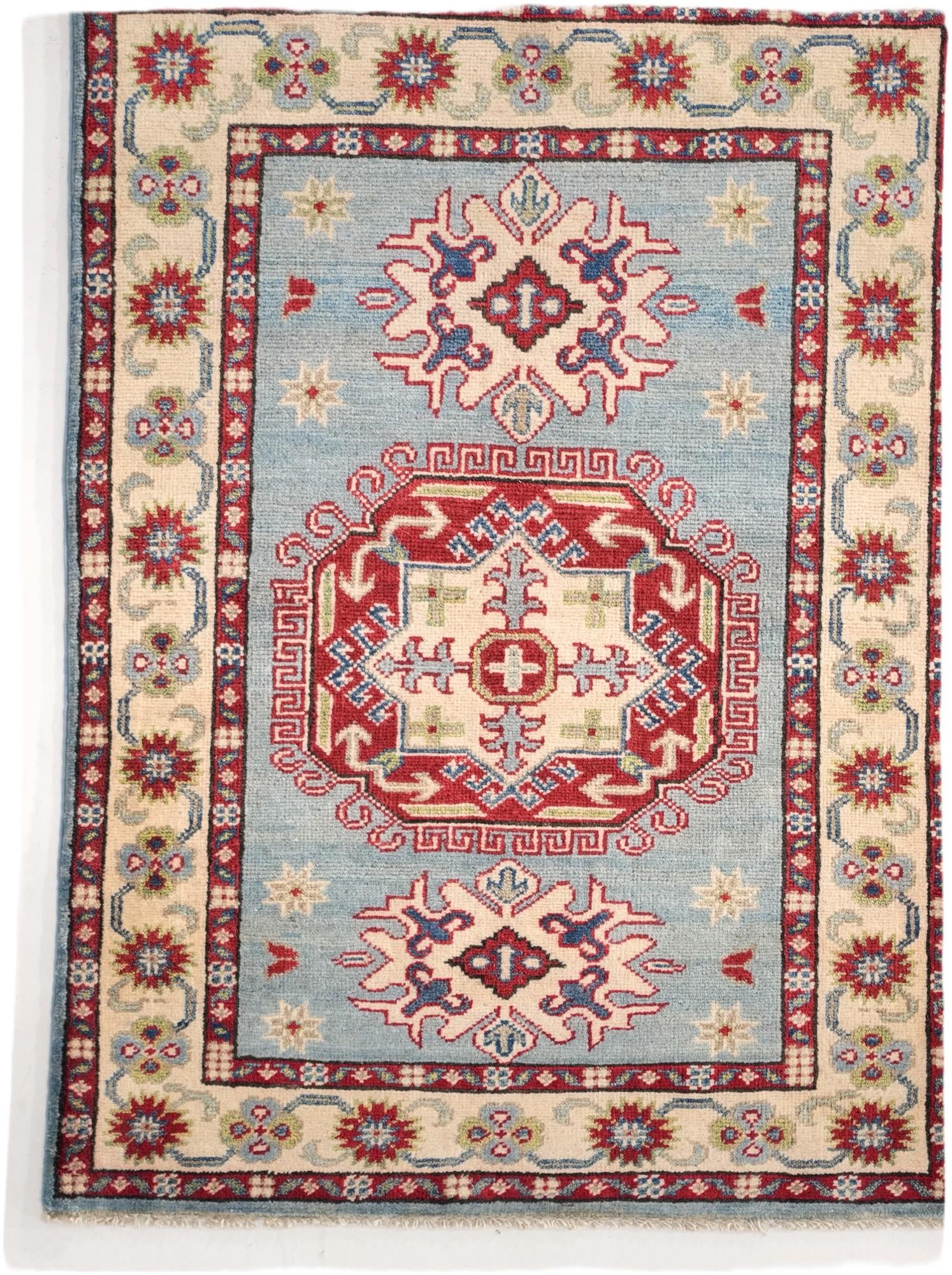 2' 11 x 3' 10 Hand Knotted Kazak Rug