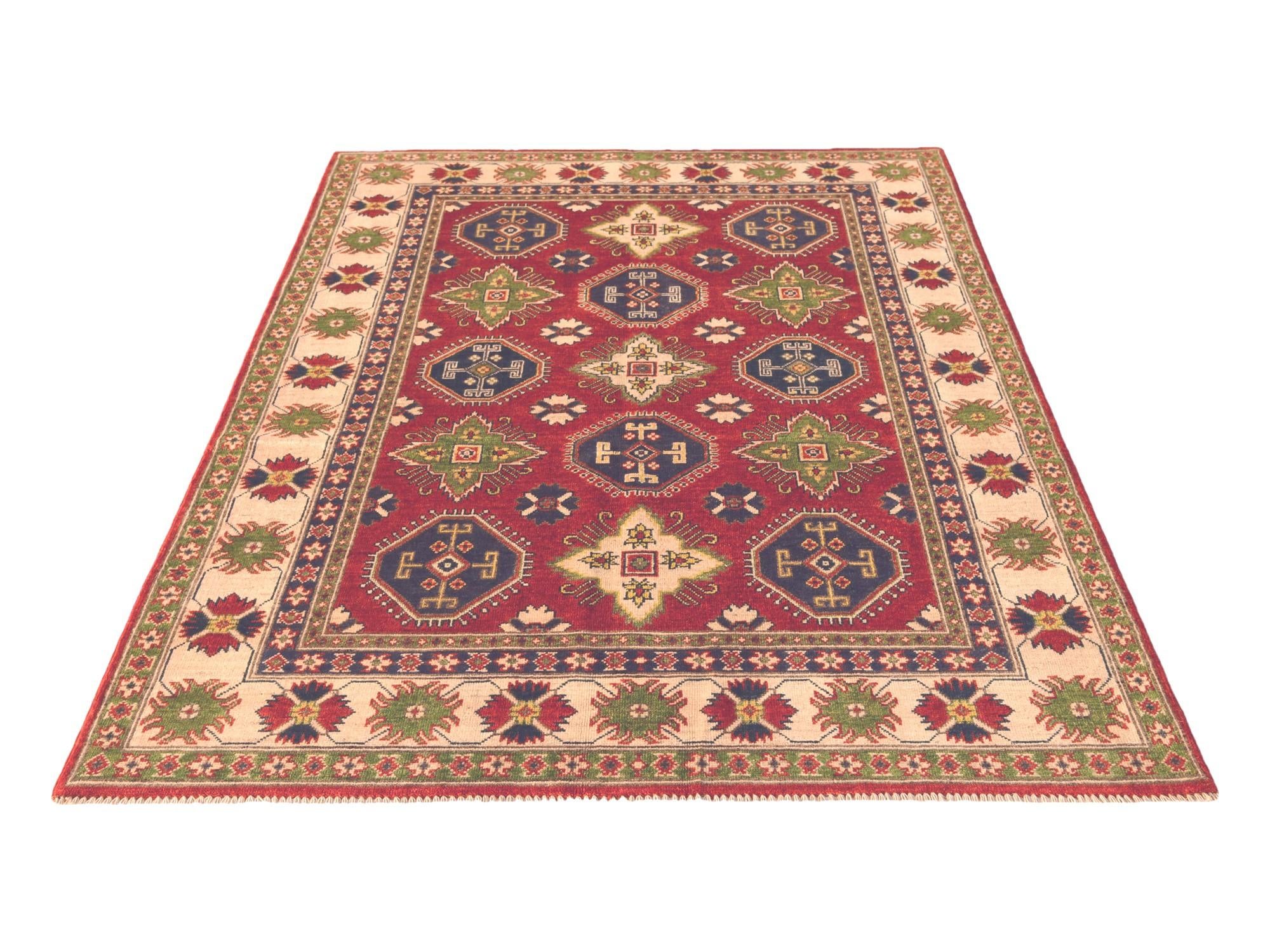 5' 1 x 6' 11 Hand Knotted Kazak Rug