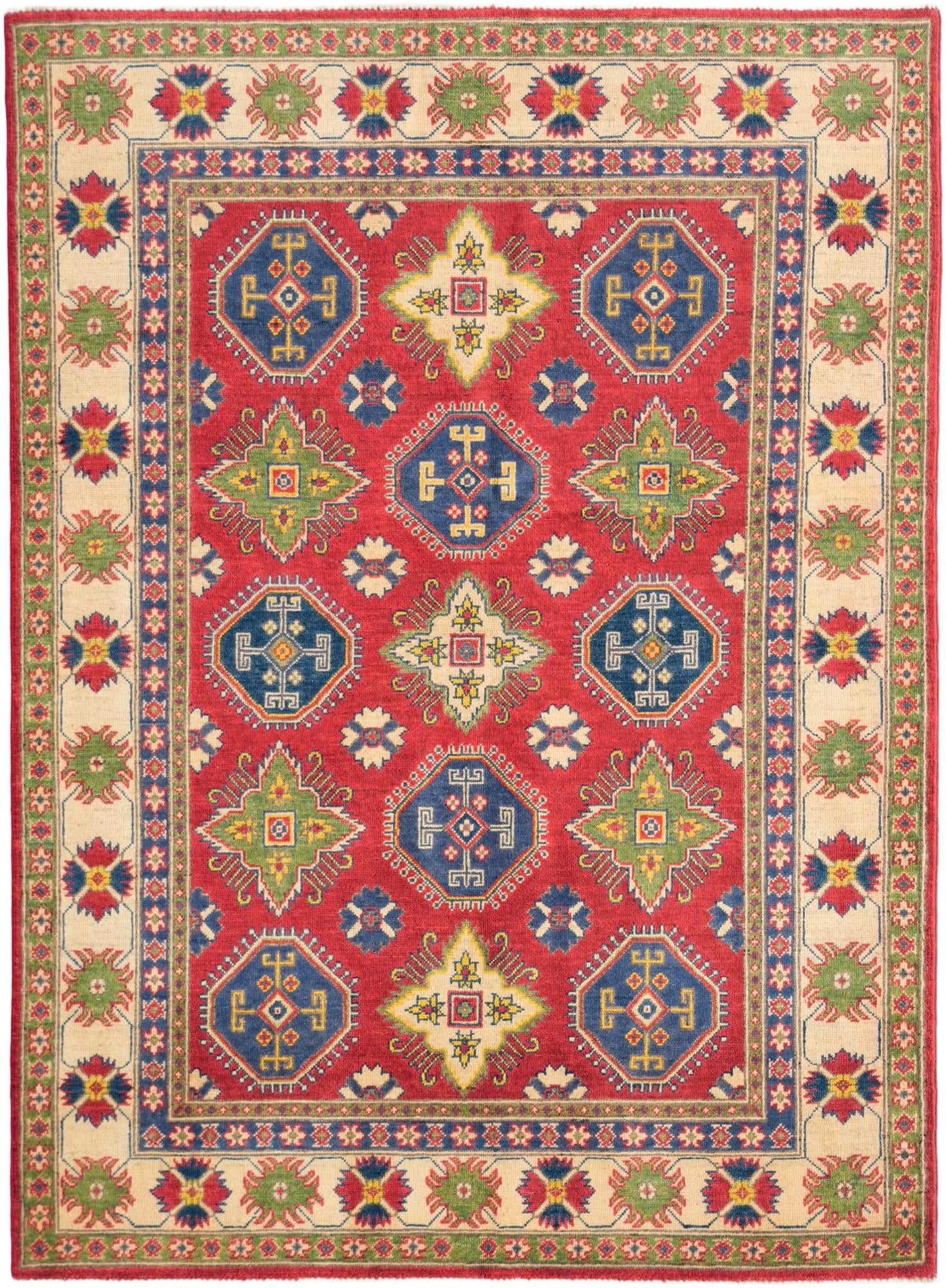 5' 1 x 6' 11 Hand Knotted Kazak Rug