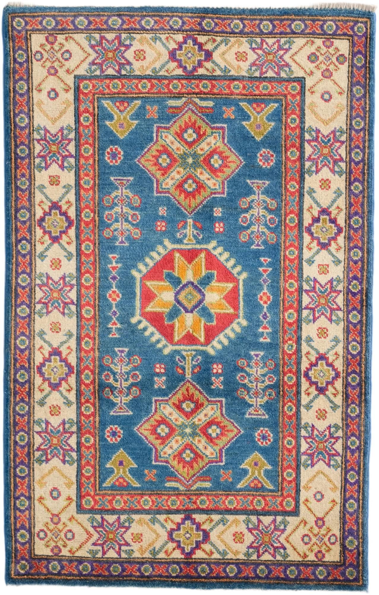 2' 7 x 4' 1 Hand Knotted Kazak Rug