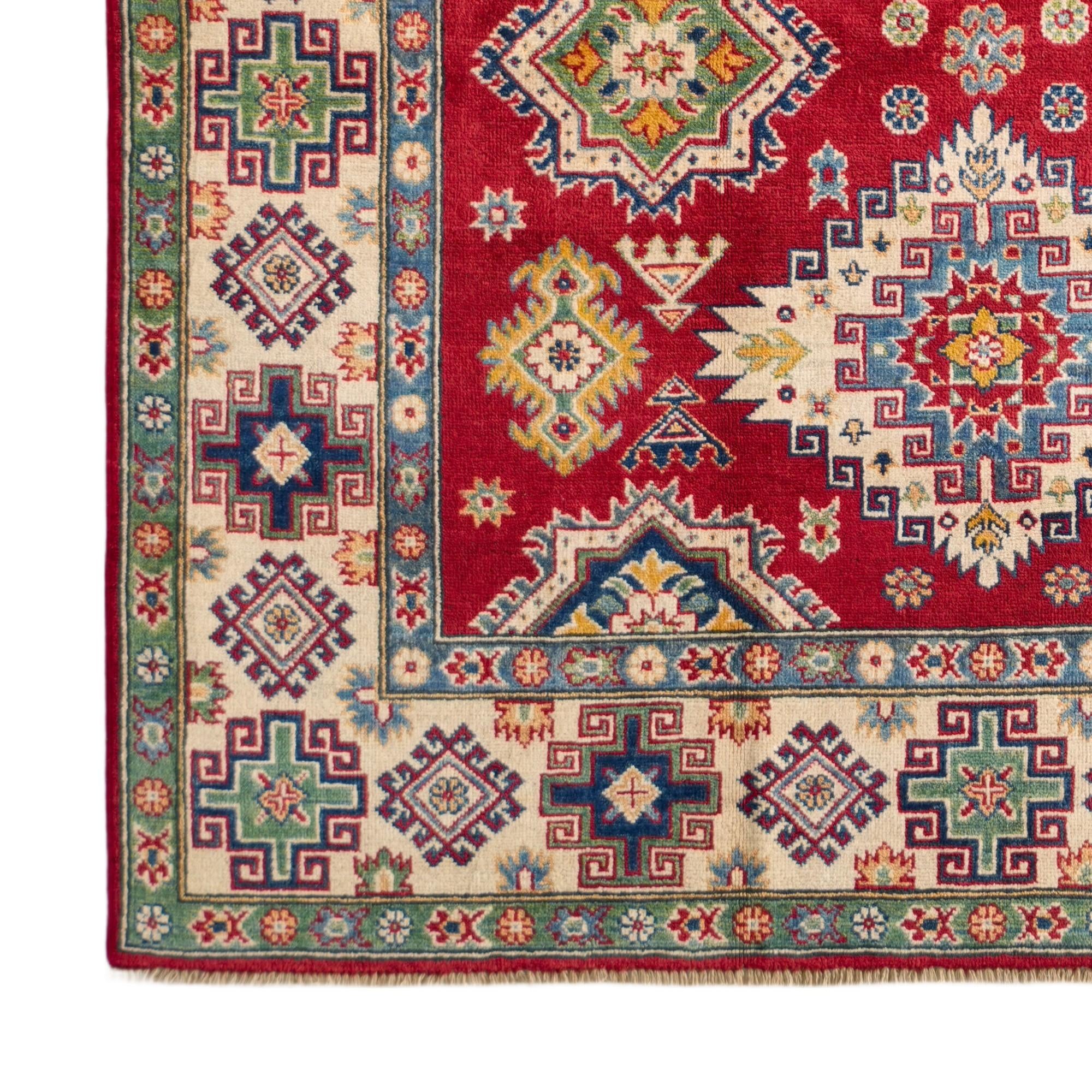 Detail image 7 of 12: 5' 7 x 7' 9 Hand Knotted Kazak Rug