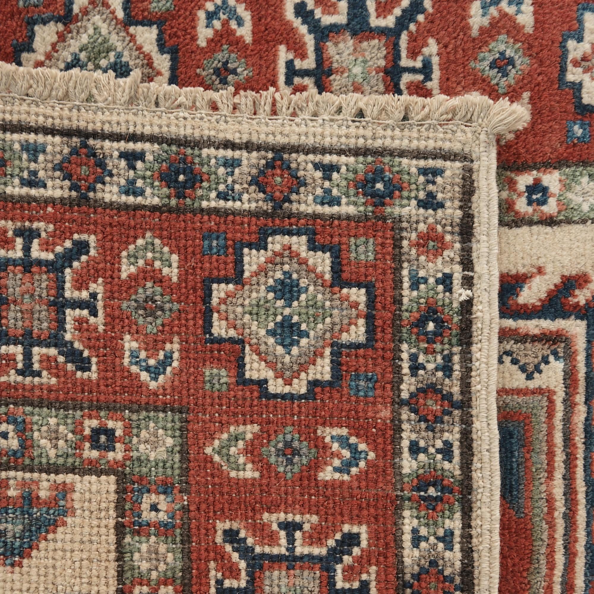 60cm x 90cm Hand Knotted Kazak Rug