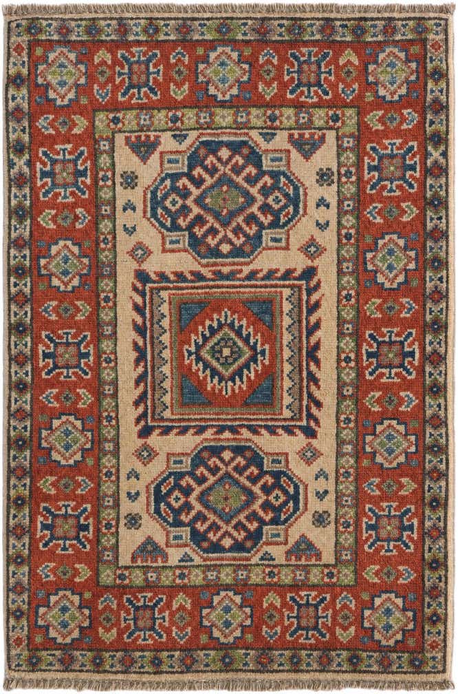 2' x 3' Hand Knotted Kazak Rug