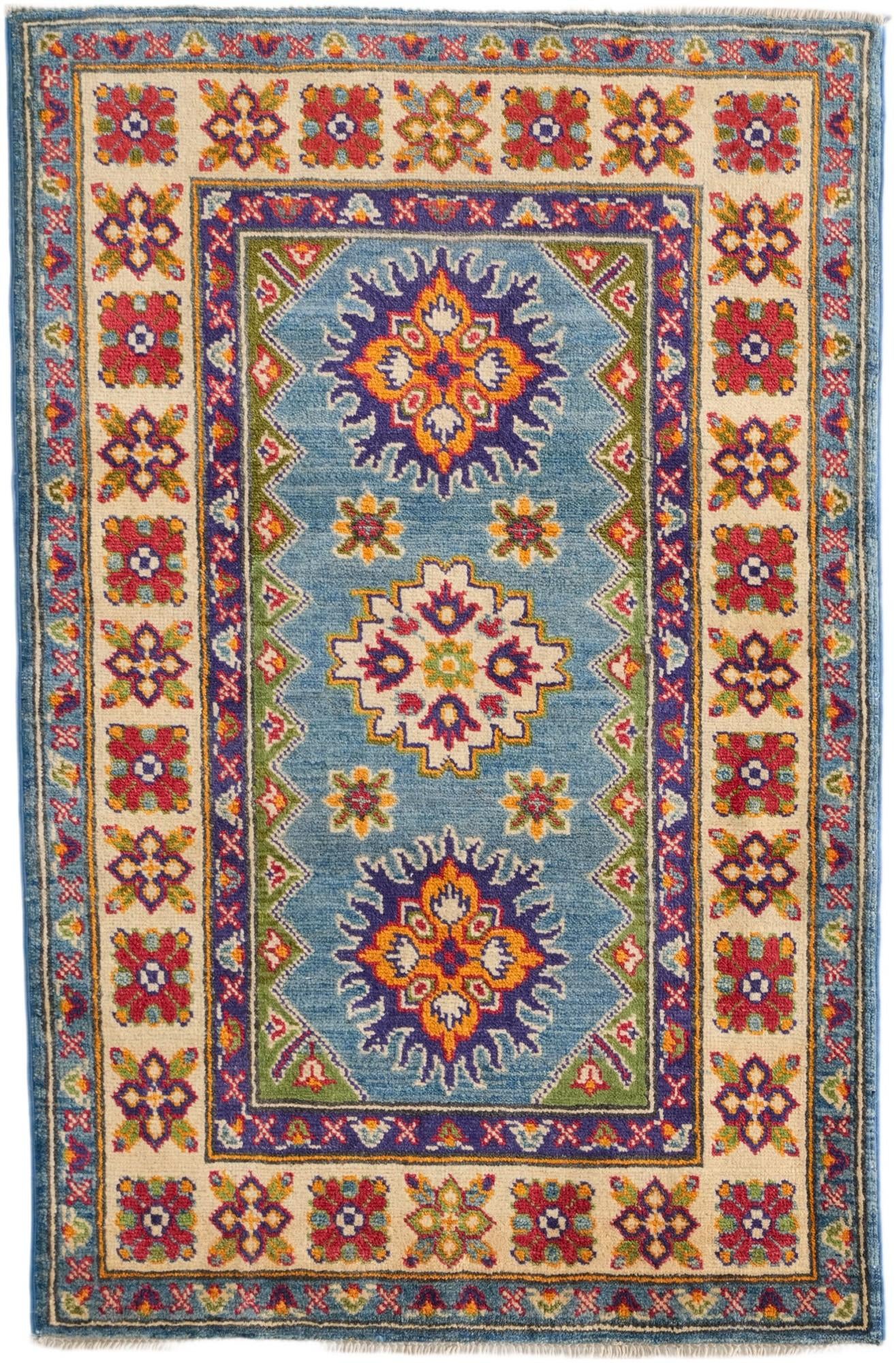 2' 8 x 4' 1 Hand Knotted Kazak Rug