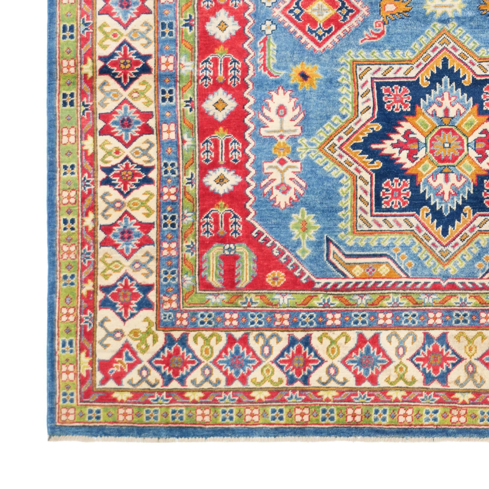 6' 6 x 9' 2 Hand Knotted Kazak Rug