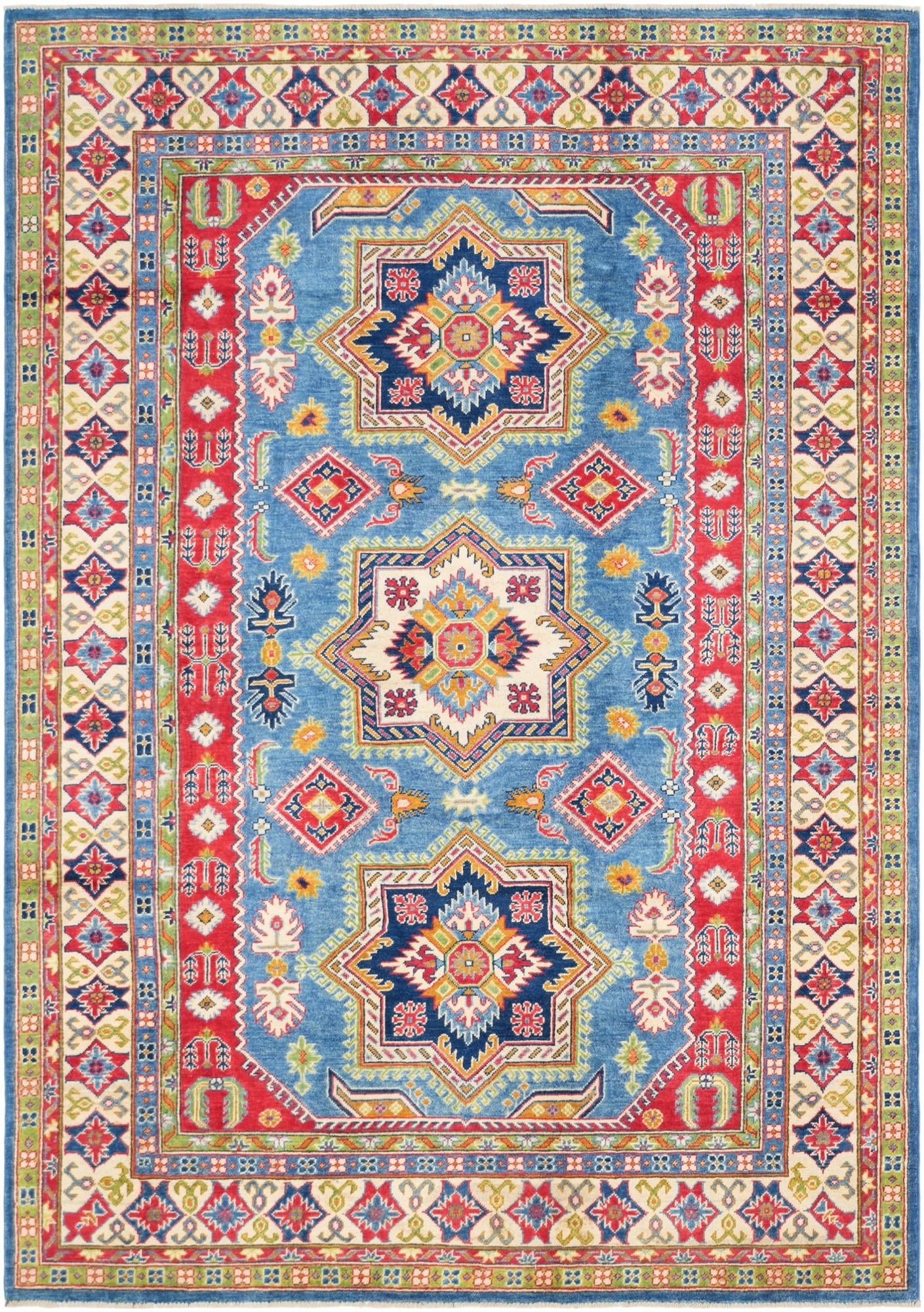 6' 6 x 9' 2 Hand Knotted Kazak Rug