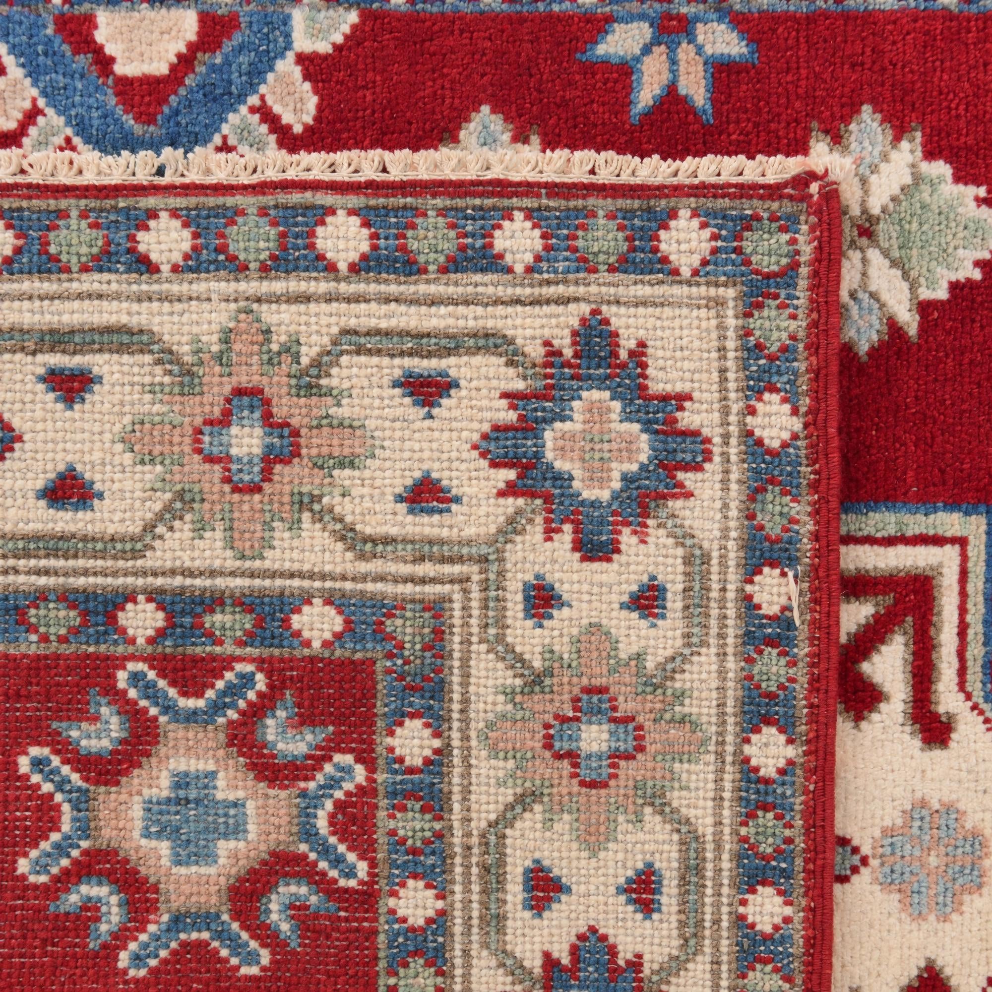 3' 5 x 4' 10 Hand Knotted Kazak Rug