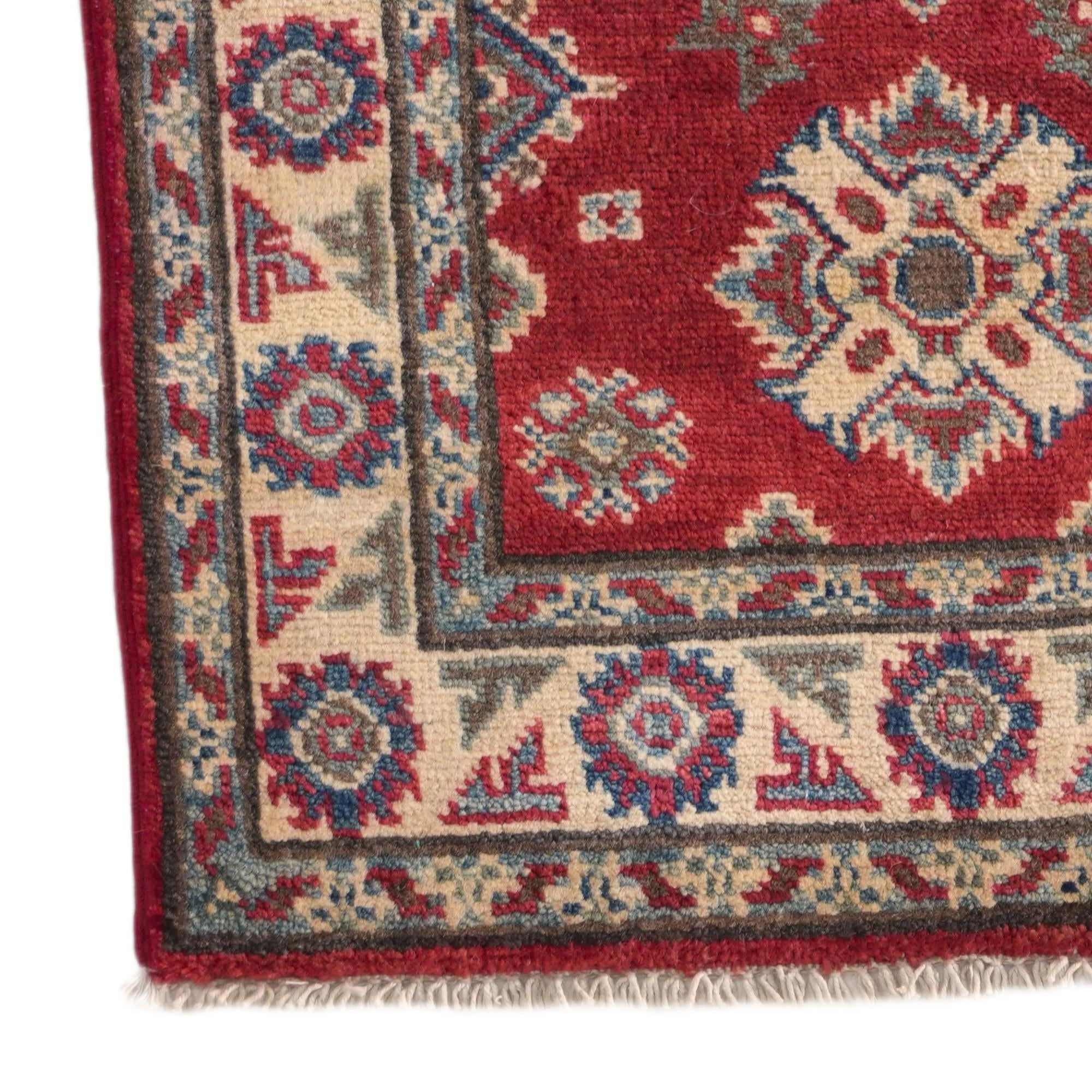 2' x 2' 11 Hand Knotted Kazak Rug