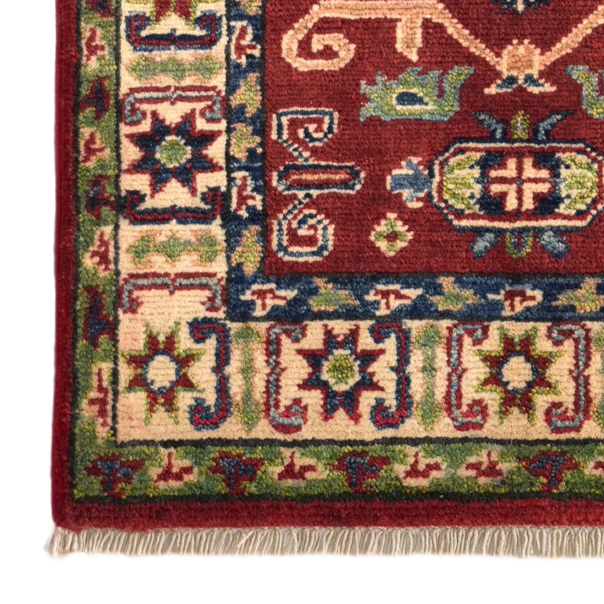1' 10 x 2' 9 Hand Knotted Kazak Rug