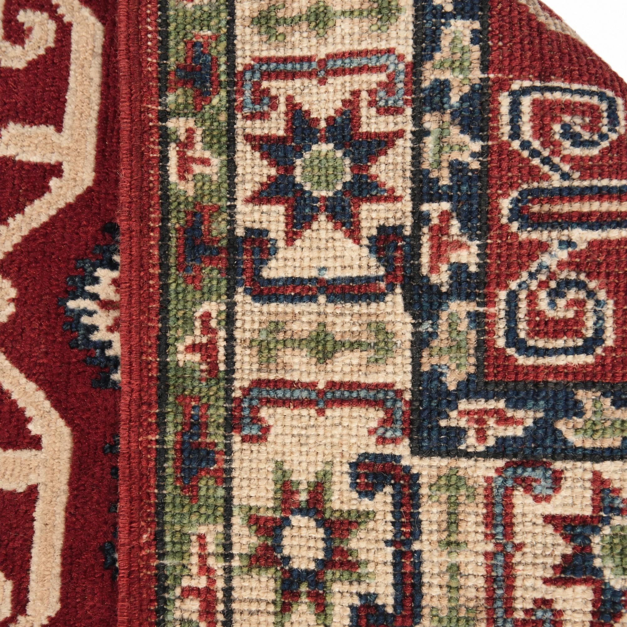 55cm x 85cm Hand Knotted Kazak Rug