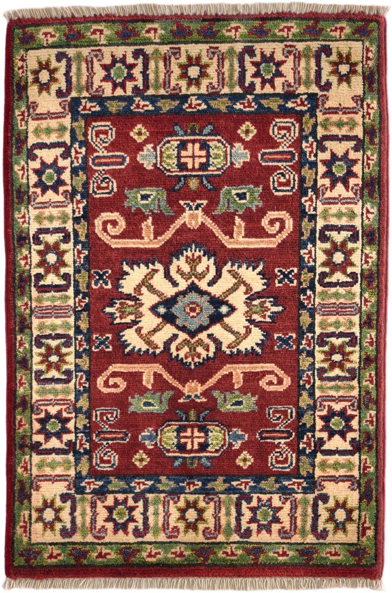 1' 10 x 2' 9 Hand Knotted Kazak Rug