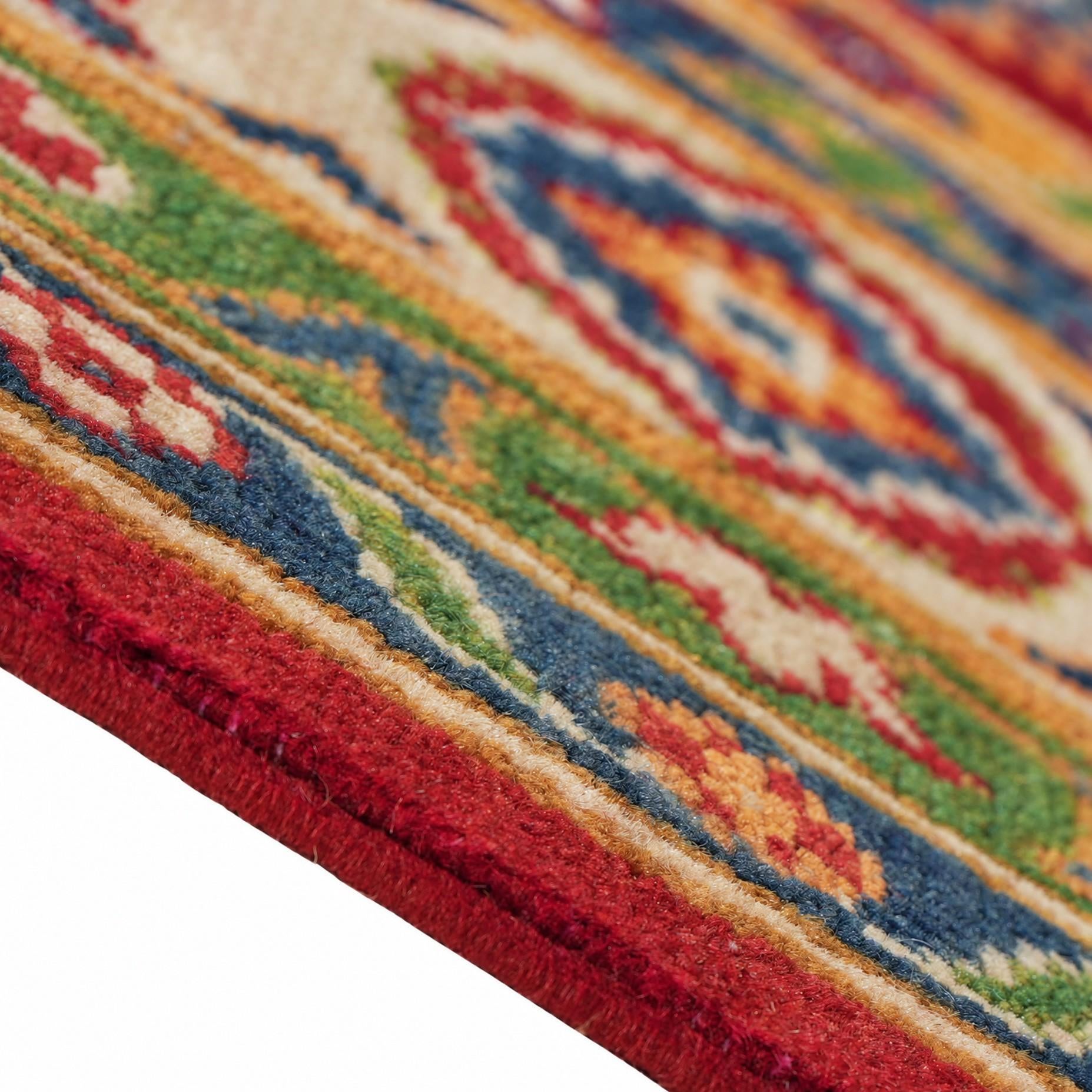 Detail image 8 of 12: 5' x 6' 8 Hand Knotted Kazak Rug