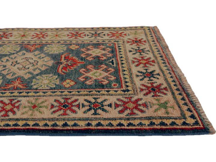 60cm x 95cm anudado a mano Kazak Alfombra