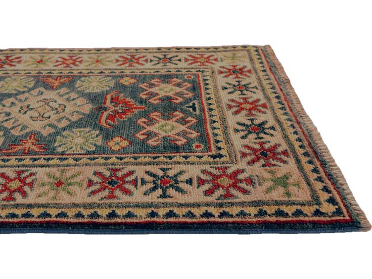 Detail image of 60cm x 95cm anudado a mano Kazak Alfombra
