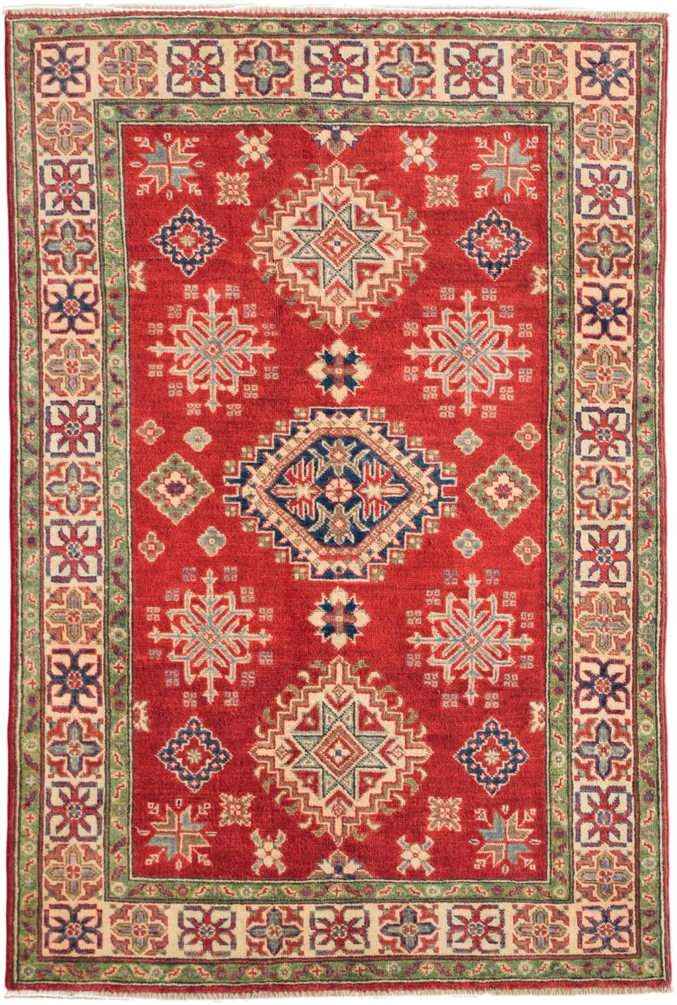 4' x 5' 11 Hand Knotted Kazak Rug