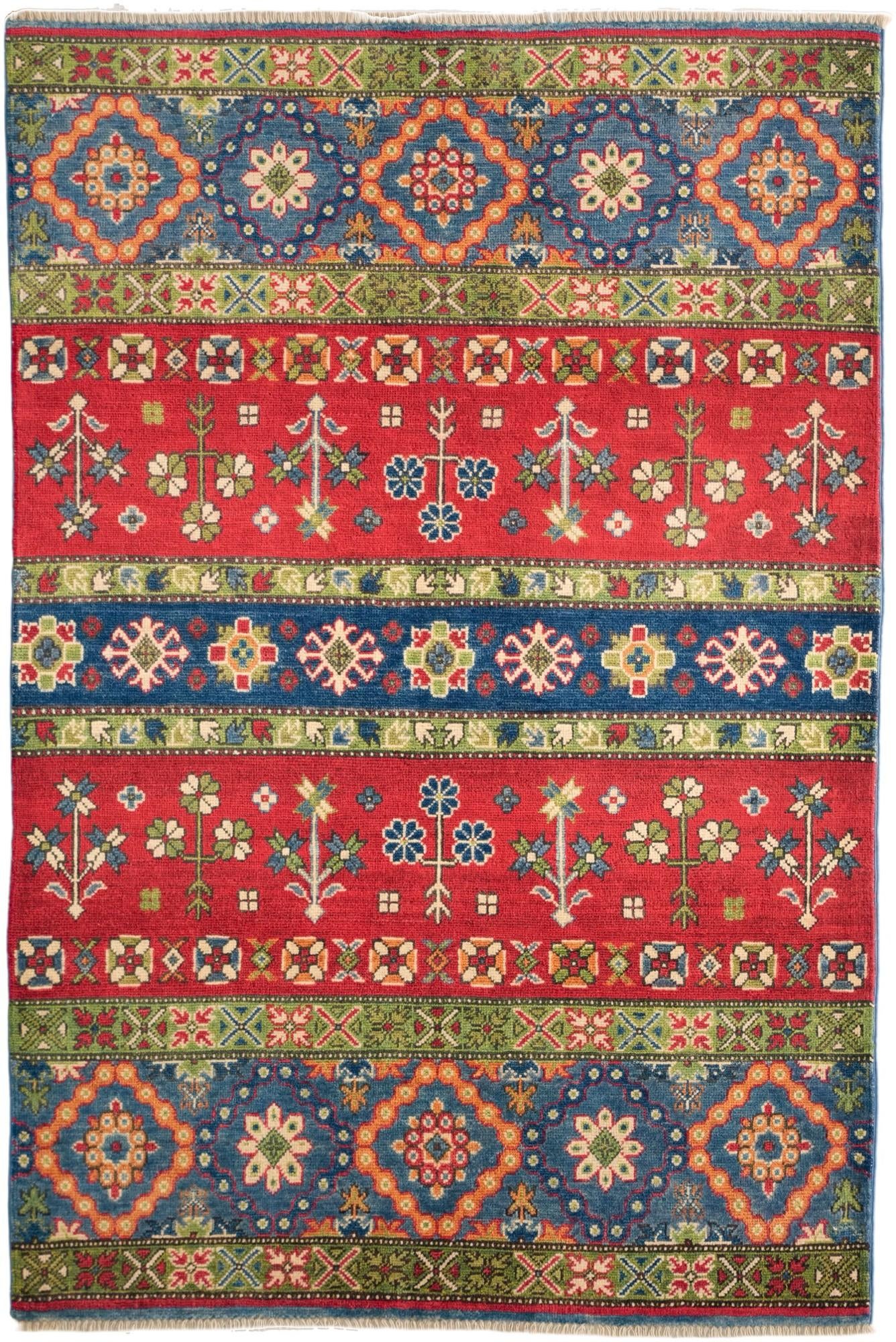 3' 10 x 5' 10 Hand Knotted Kazak Rug