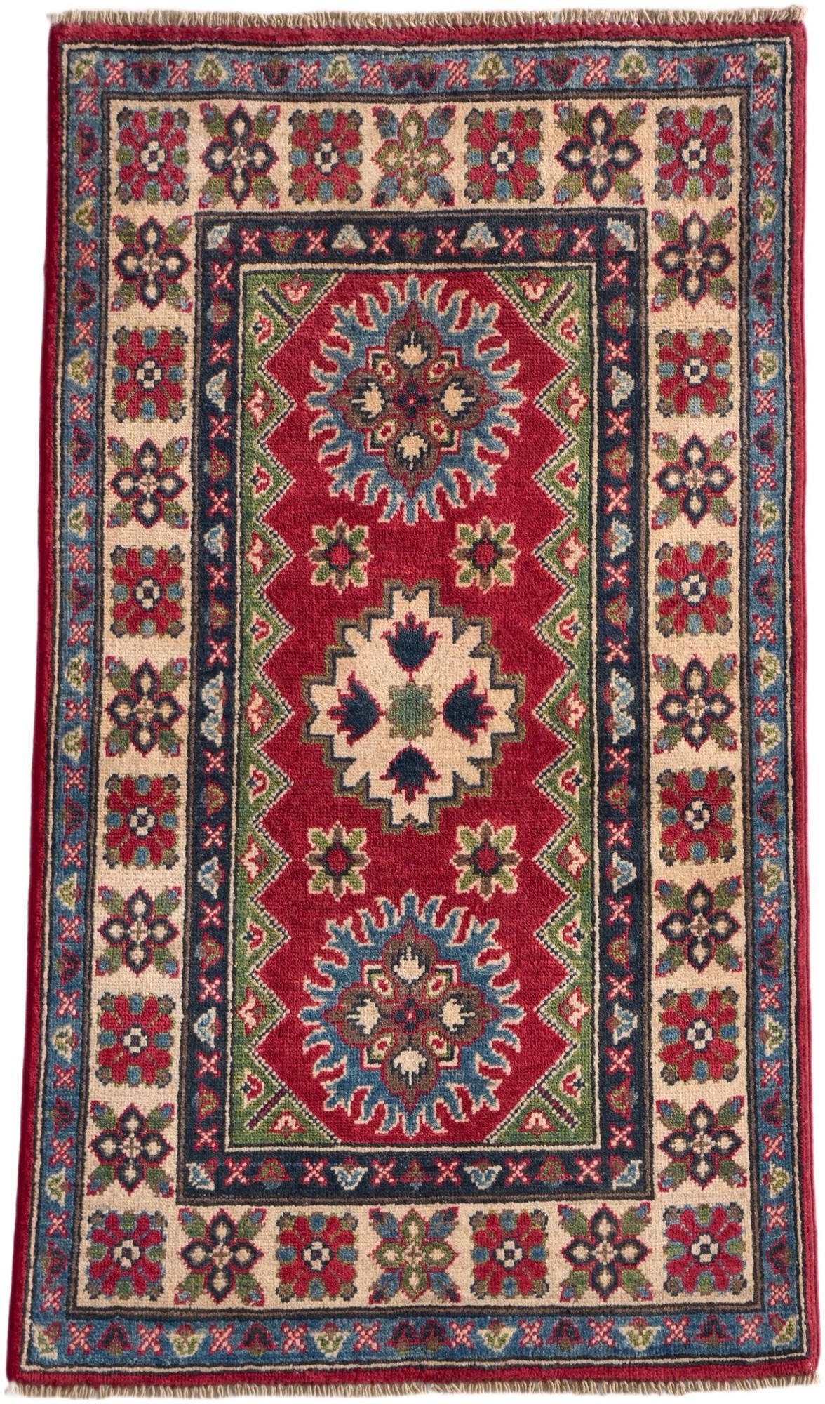 Detail image 2 of 10: 2' 6 x 4' 2 Hand Knotted Kazak Rug