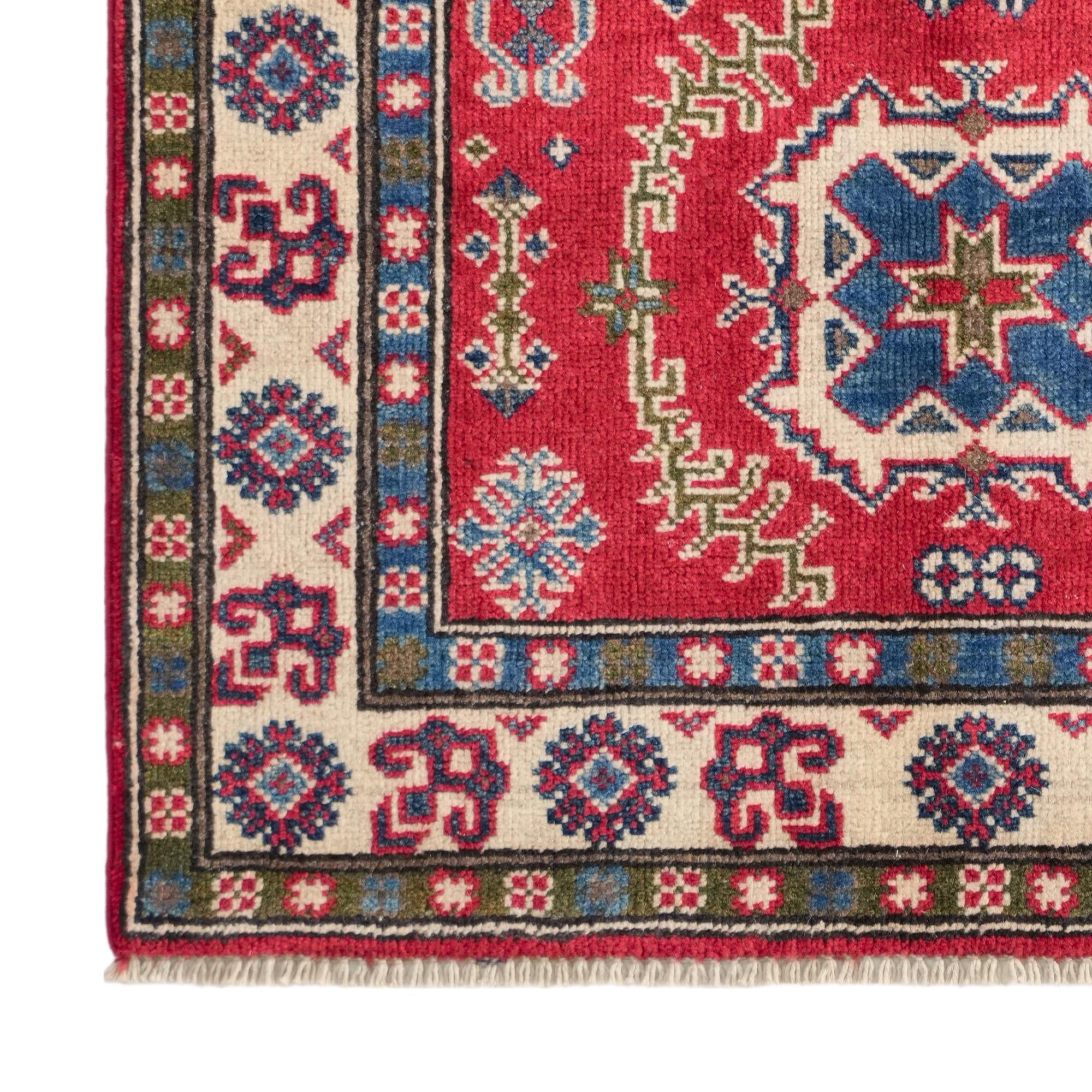 85cm x 125cm Hand Knotted Kazak Rug