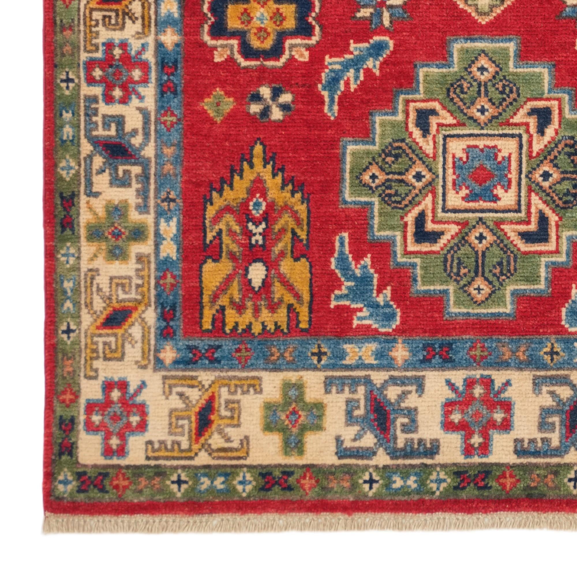 Detail image 7 of 10: 3' 3 x 4' 11 Hand Knotted Kazak Rug