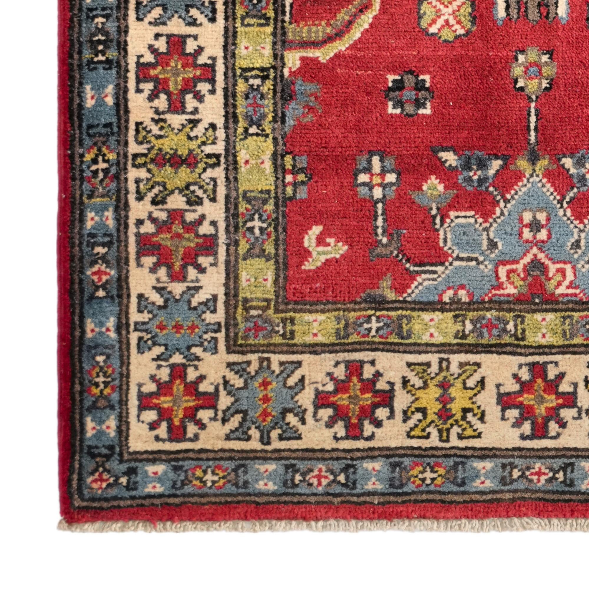 Detail image 7 of 12: 2' 8 x 4' 1 Hand Knotted Kazak Rug