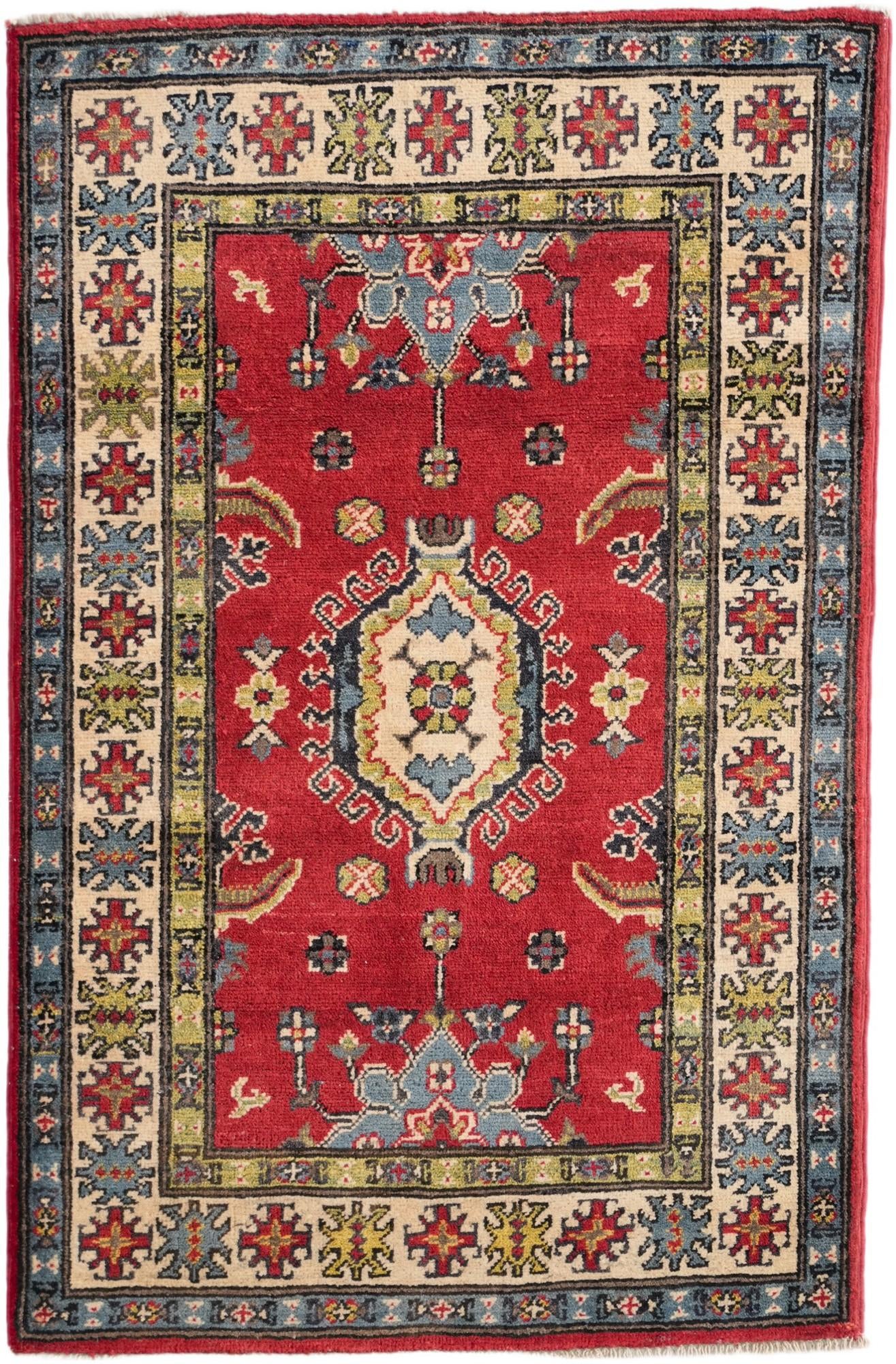 2' 8 x 4' 1 Hand Knotted Kazak Rug