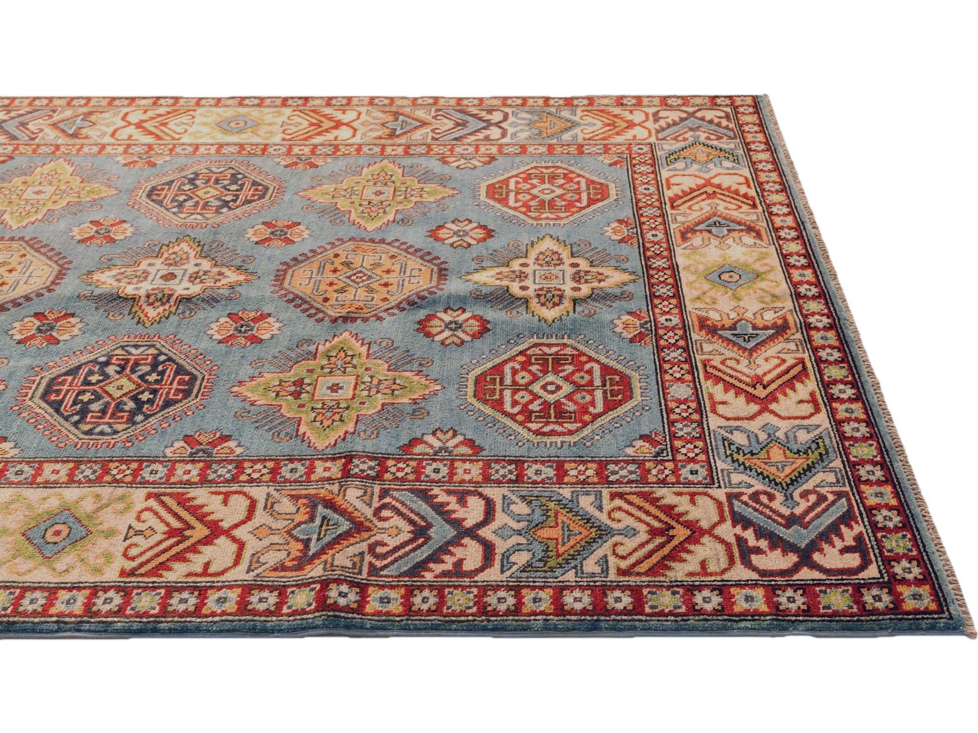 4' 11 x 6' 11 Hand Knotted Kazak Rug