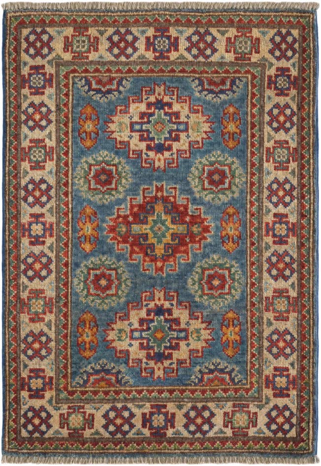 Detail image of 65cm x 95cm Hand Knotted Kazak Rug