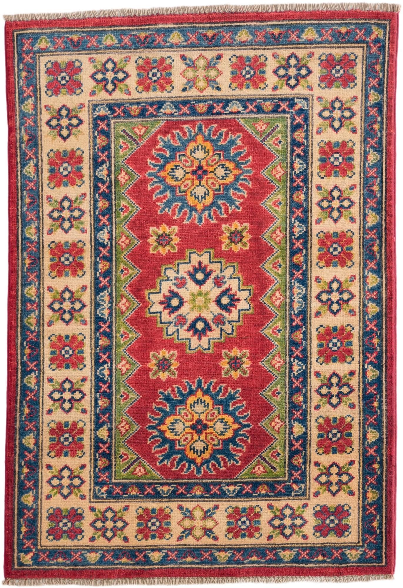 2' 7 x 3' 10 Hand Knotted Kazak Rug