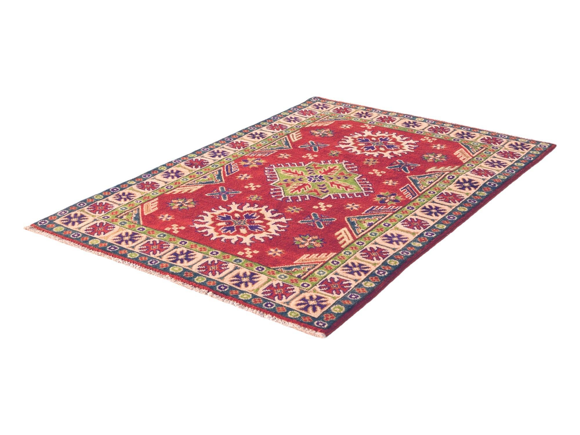 3' 4 x 4' 10 Hand Knotted Kazak Rug