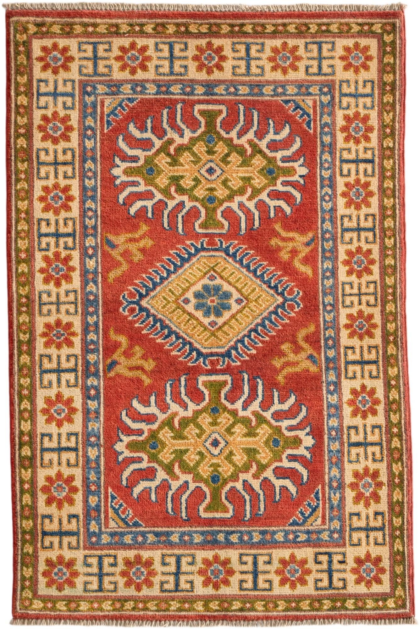 Detail image 2 of 10: 2' 7 x 3' 11 Hand Knotted Kazak Rug
