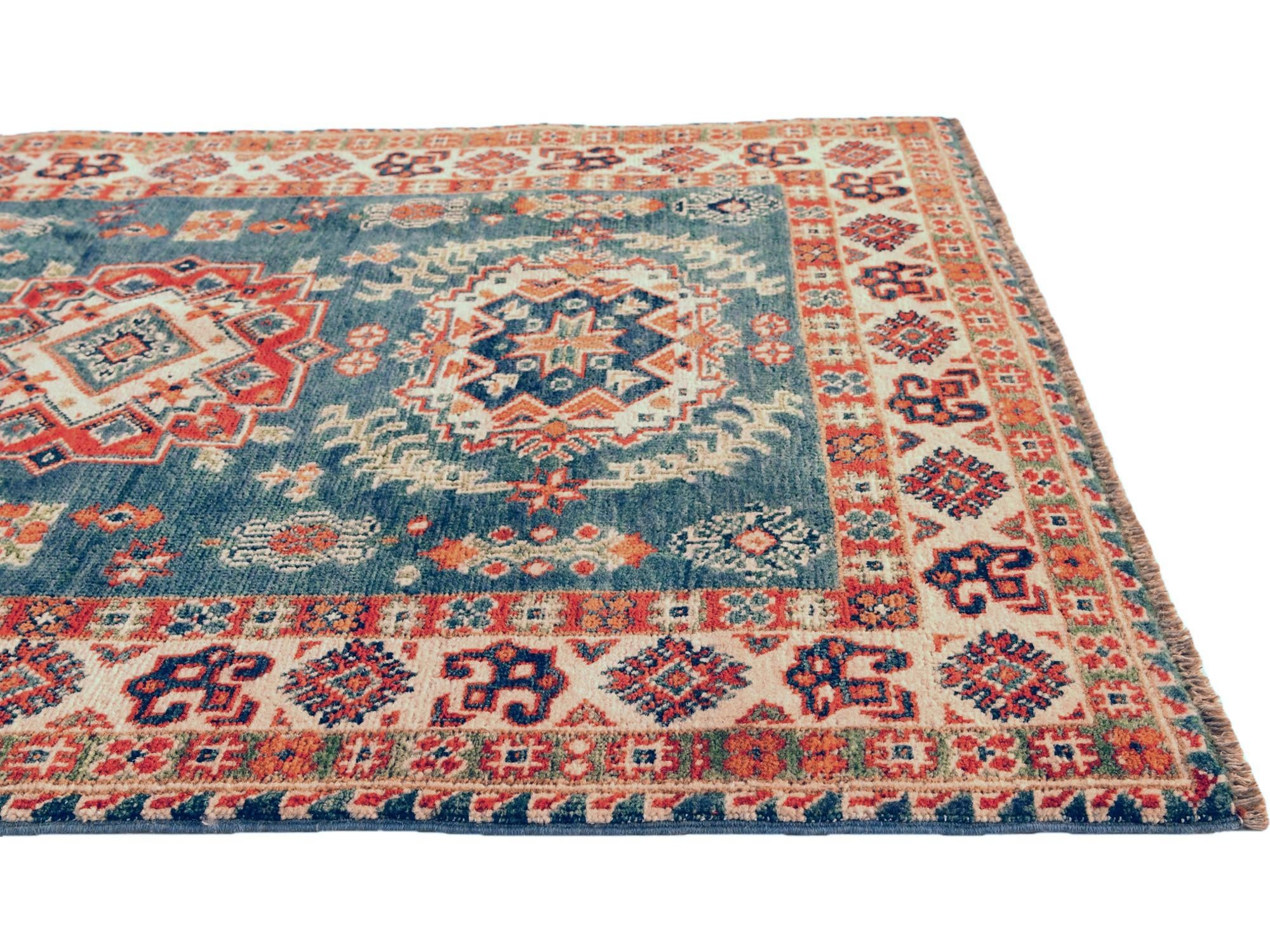 3' 6 x 4' 11 Hand Knotted Kazak Rug