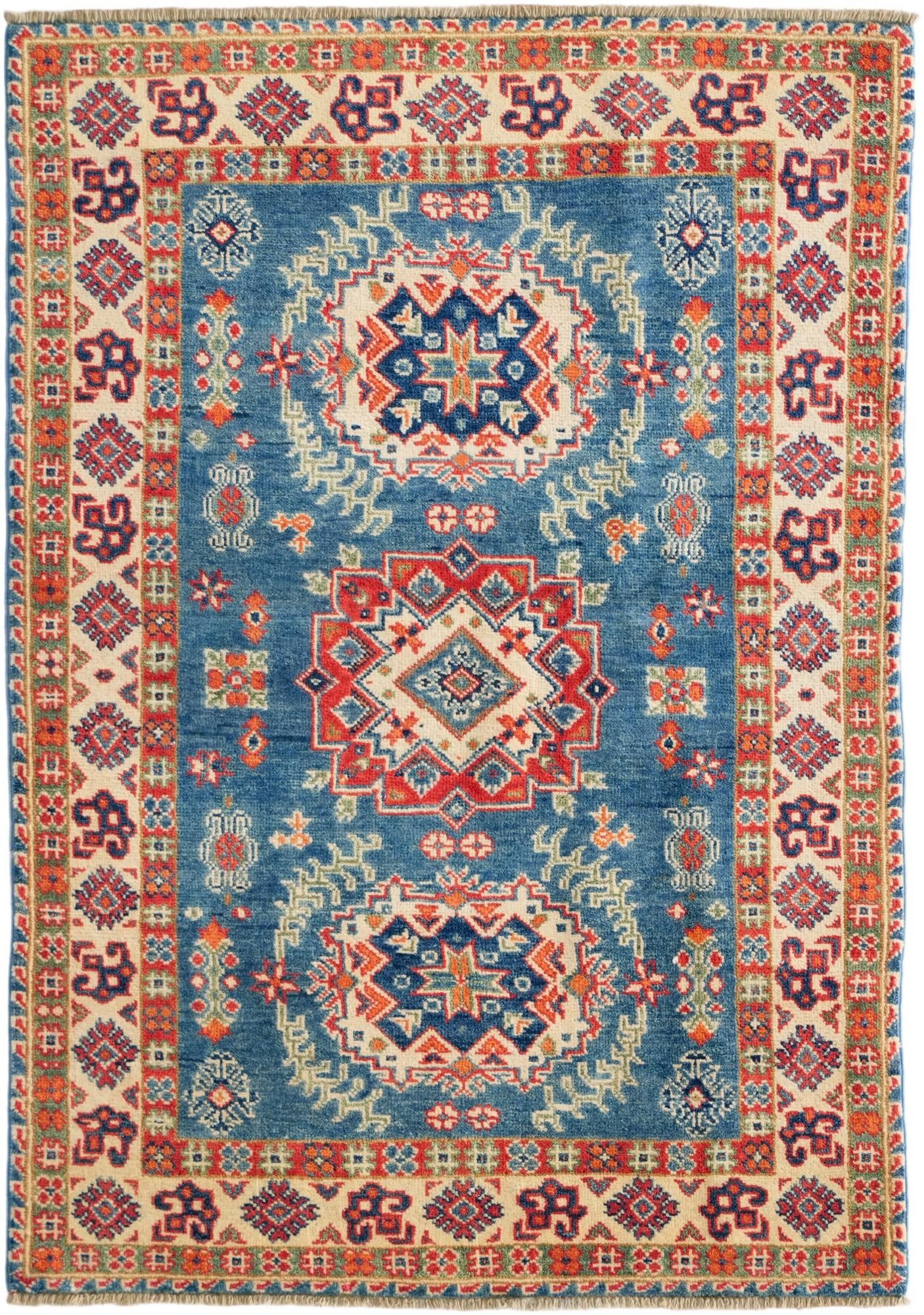 3' 6 x 4' 11 Hand Knotted Kazak Rug