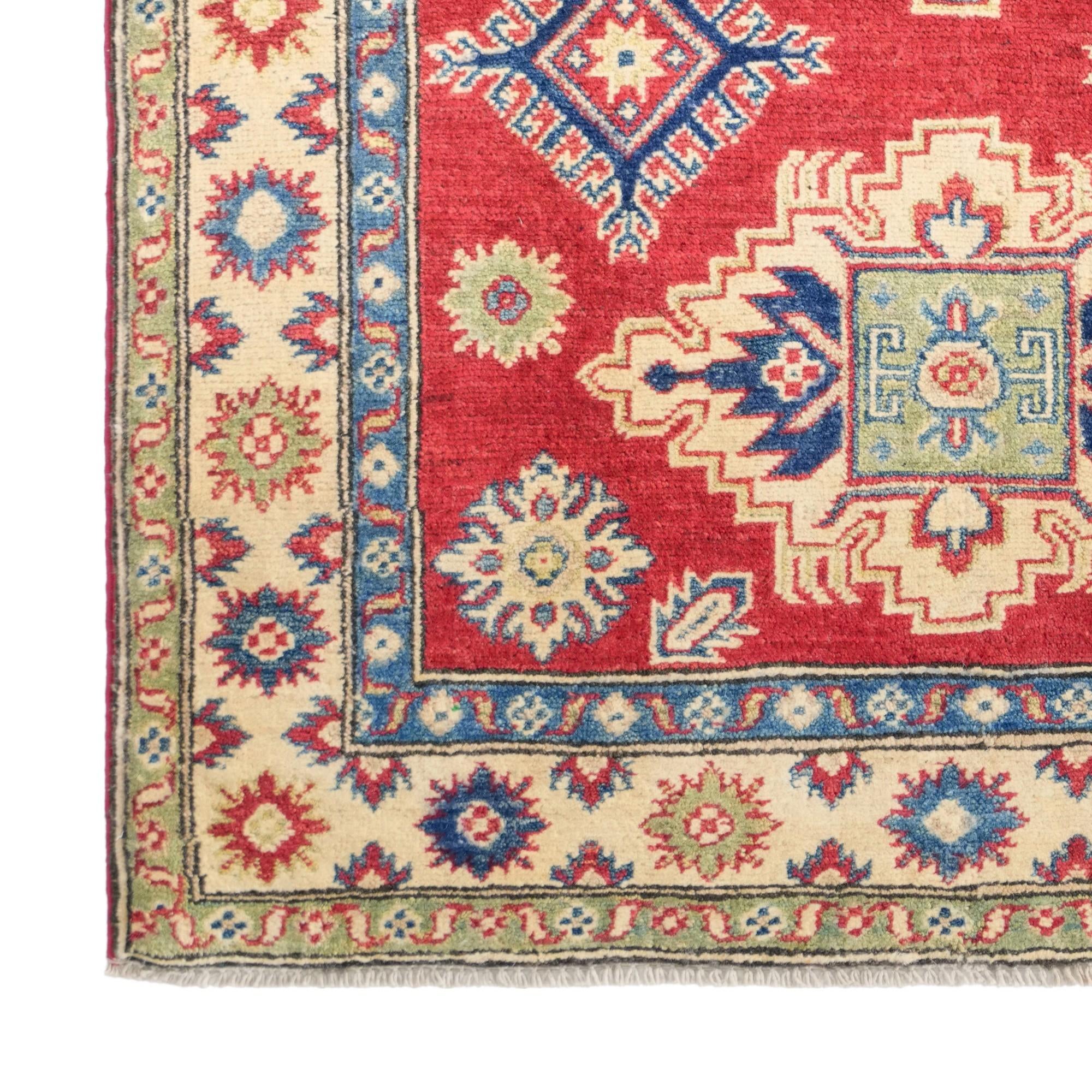 105cm x 140cm Handgeknüpft Kazak Teppich