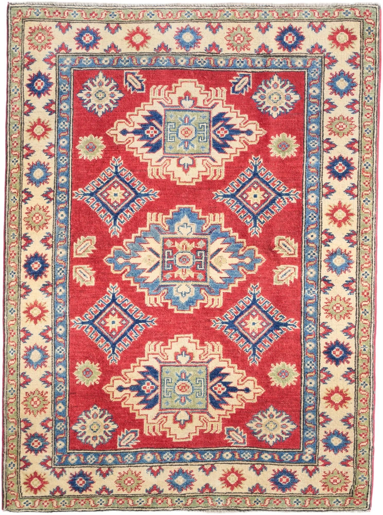3' 5 x 4' 7 Hand Knotted Kazak Rug