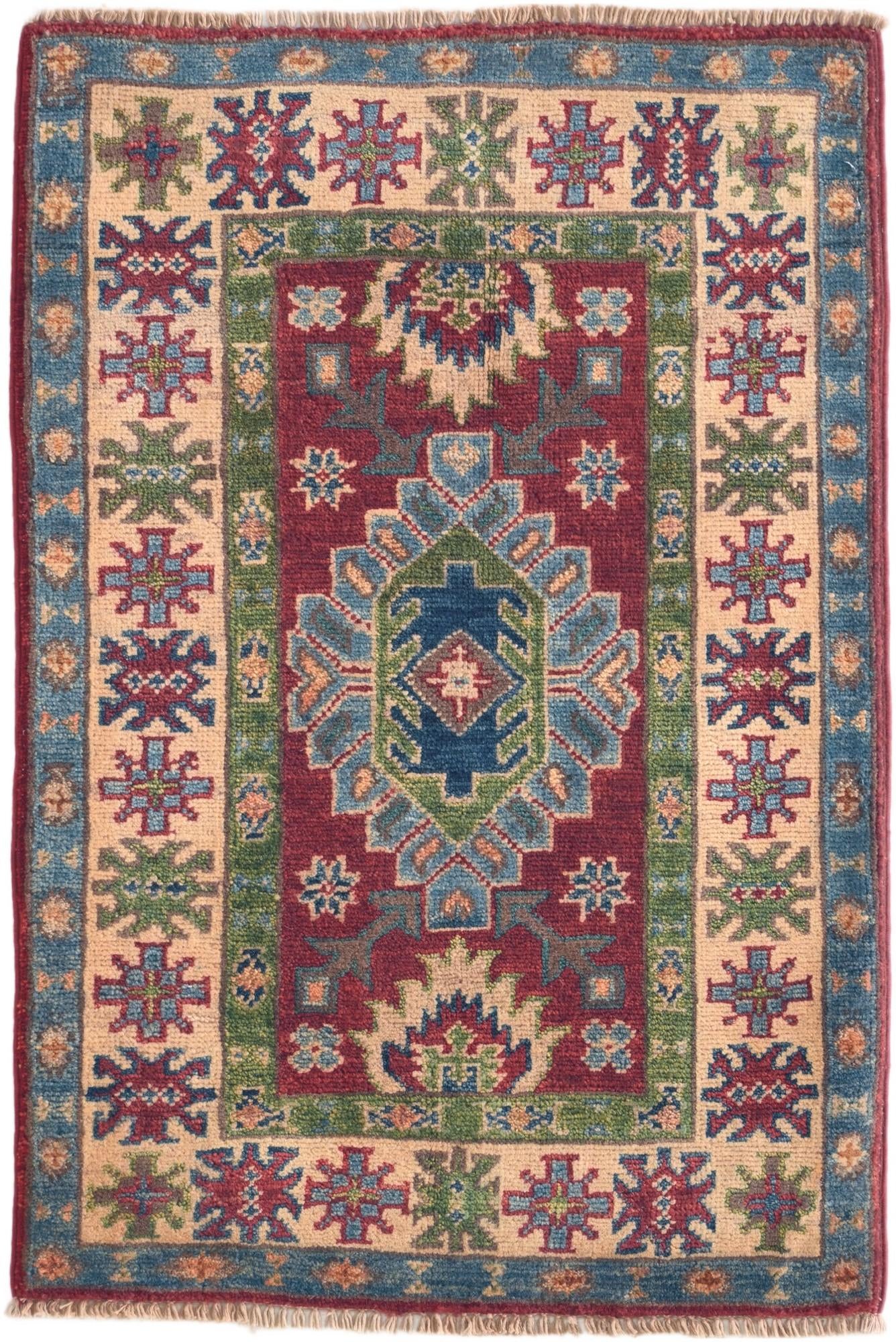 2' x 2' 11 Hand Knotted Kazak Rug