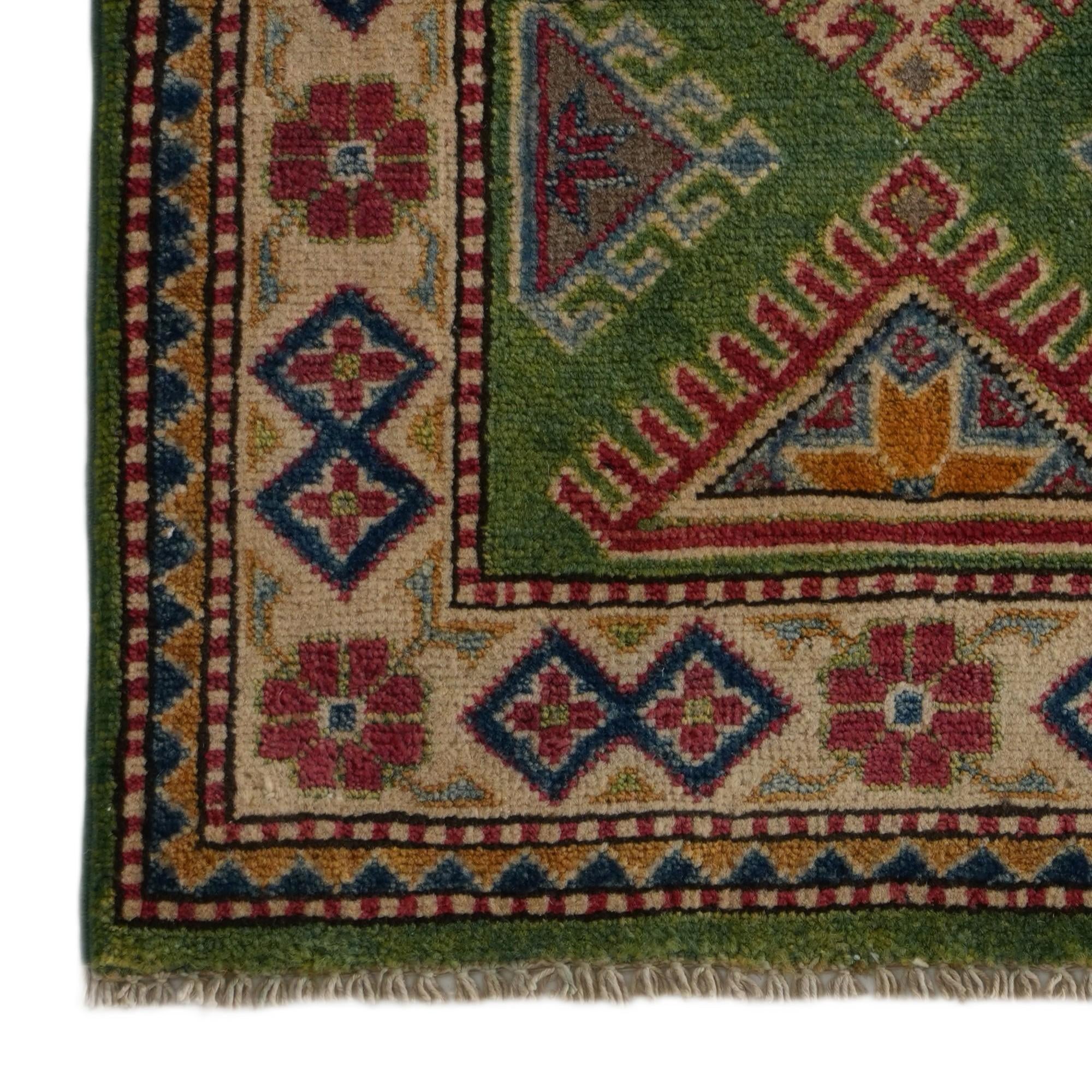 1' 11 x 2' 10 Hand Knotted Kazak Rug