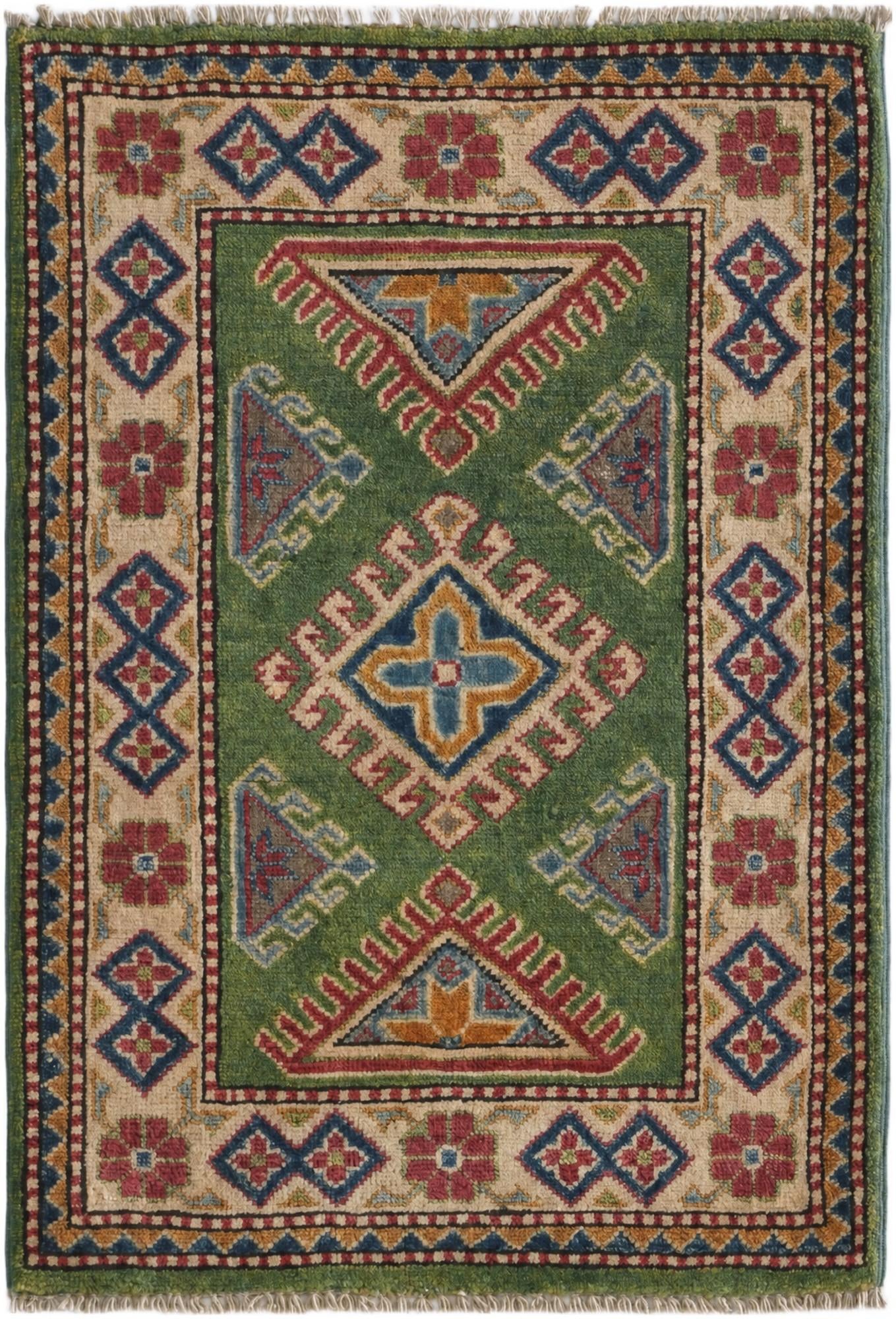 1' 11 x 2' 10 Hand Knotted Kazak Rug