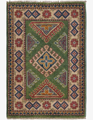 1' 11 x 2' 10 Hand Knotted Kazak Rug