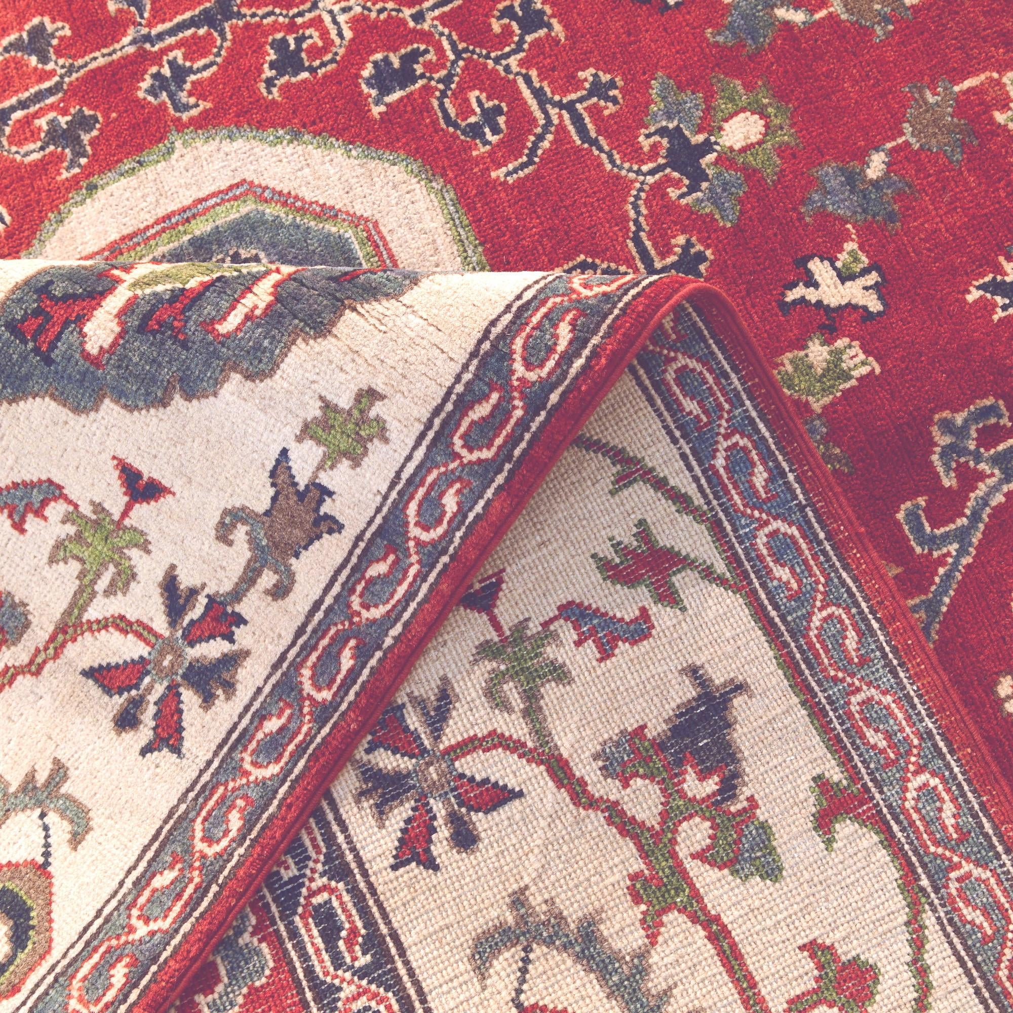 6' 5 x 9' 7 Hand Knotted Kazak Rug