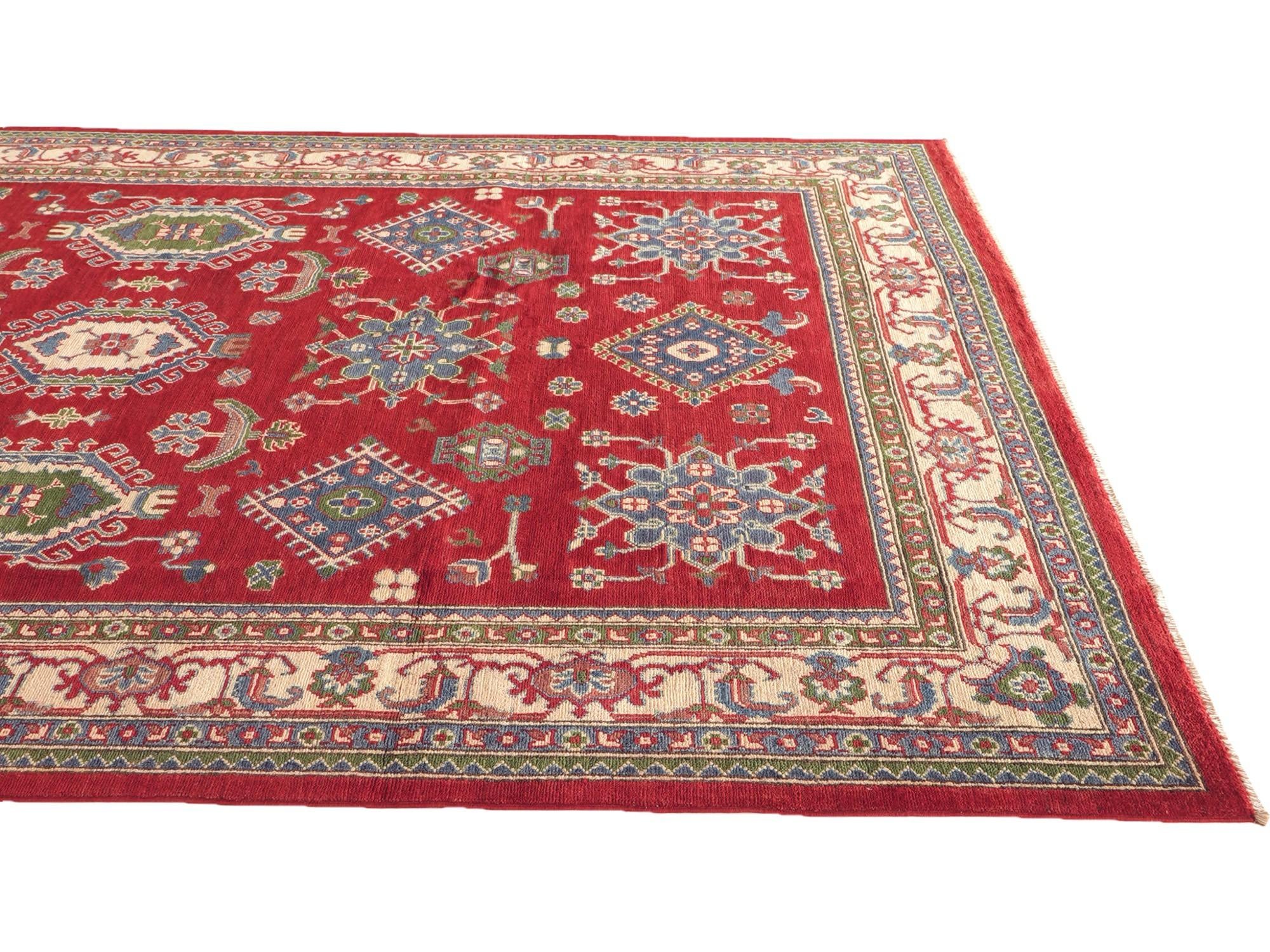 Detail image 6 of 10: 6' 7 x 9' 9 Hand Knotted Kazak Rug