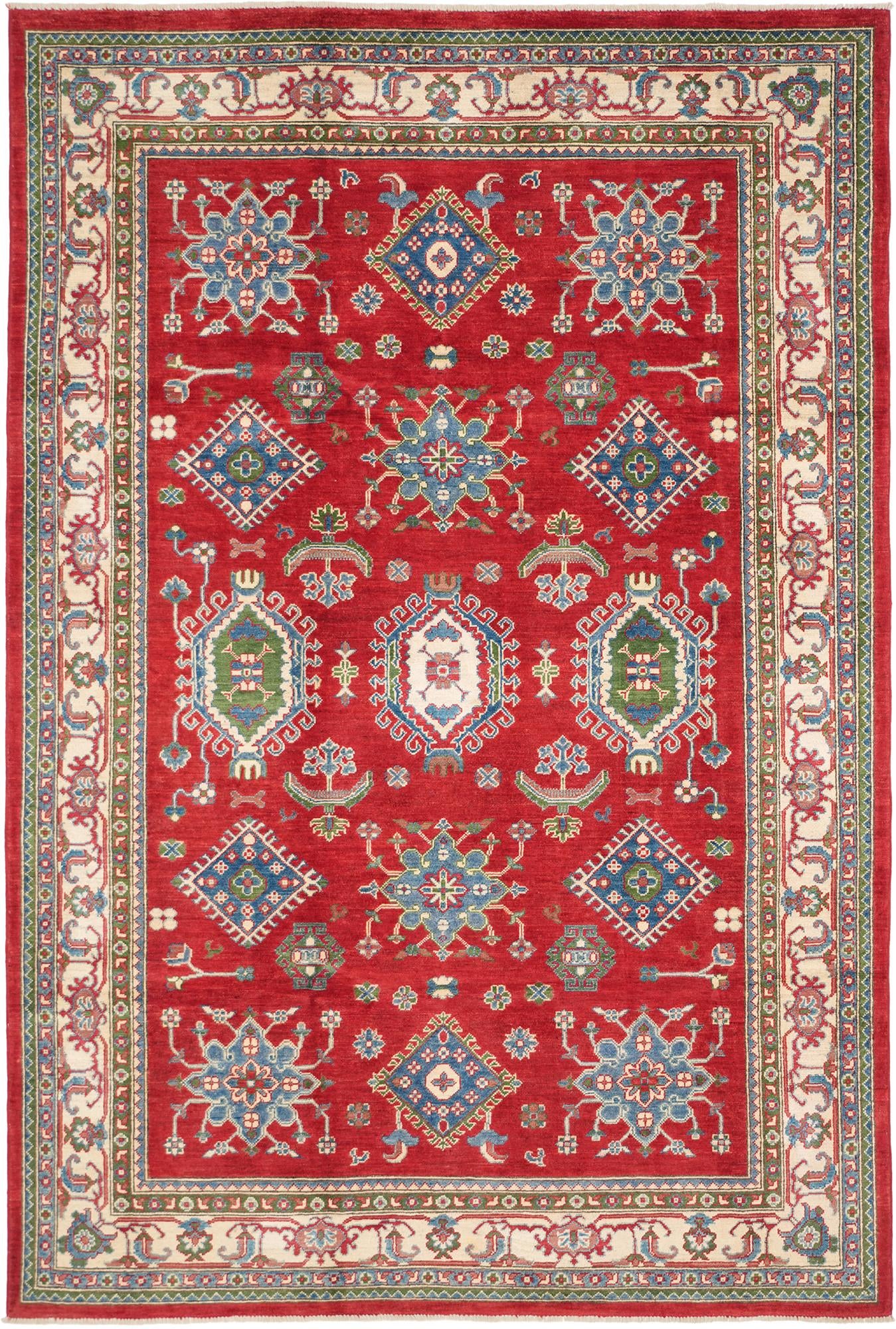 Detail image 2 of 10: 6' 7 x 9' 9 Hand Knotted Kazak Rug