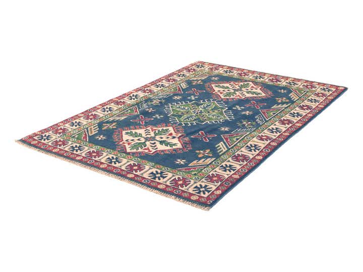 3' 4 x 4' 10 Hand Knotted Kazak Rug