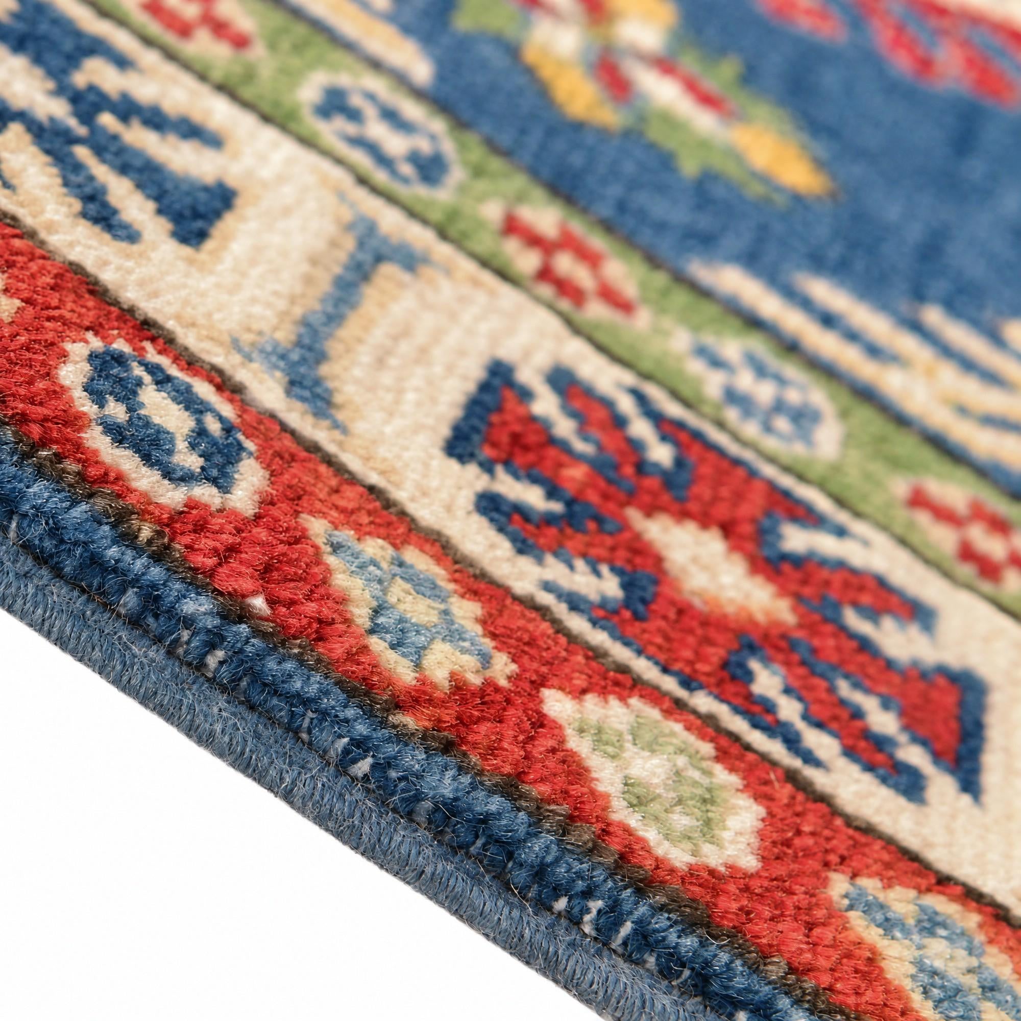 100cm x 145cm Hand Knotted Kazak Rug