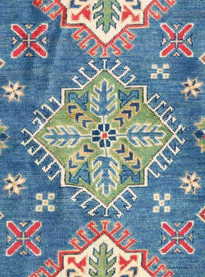 3' 4 x 4' 10 Hand Knotted Kazak Rug