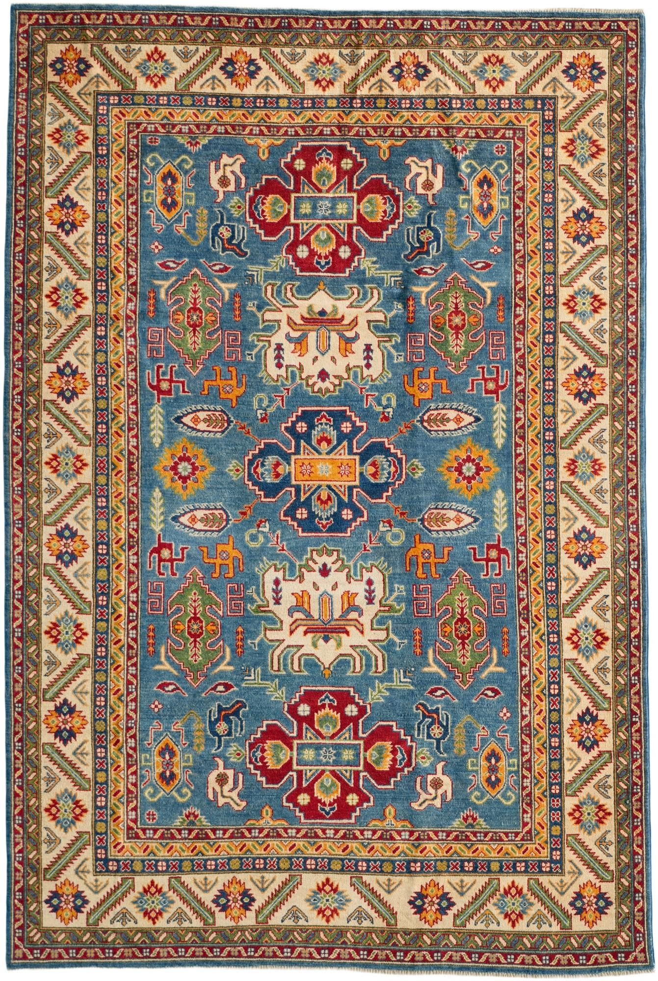 Detail image 2 of 10: 6' 8 x 9' 11 Hand Knotted Kazak Rug