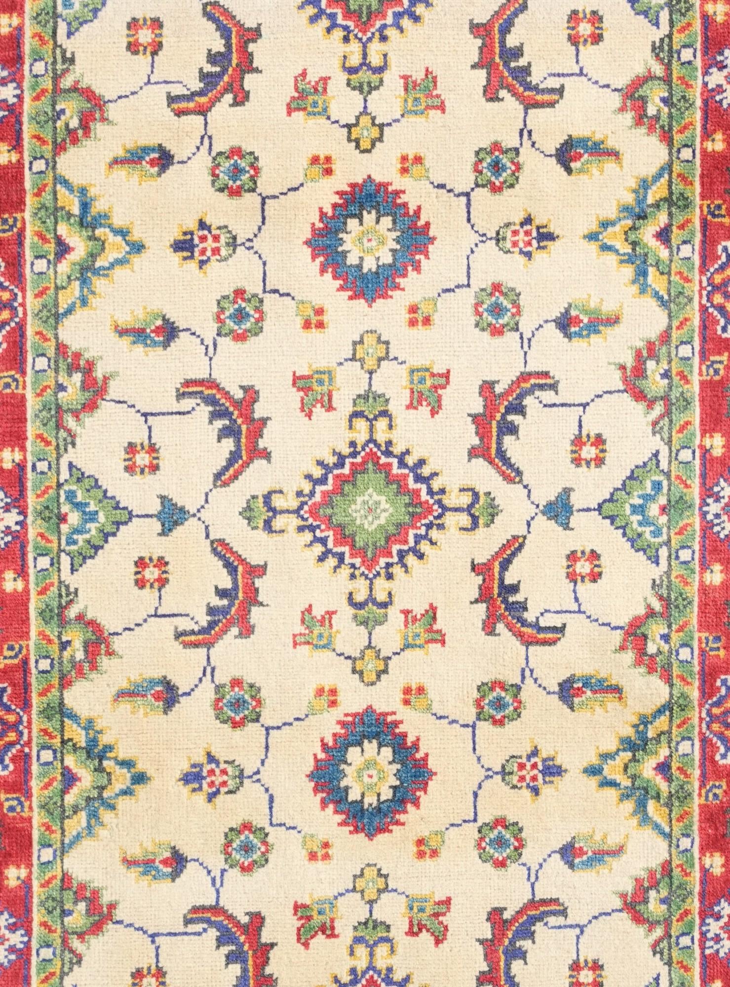 2' 9 x 4' 3 Hand Knotted Kazak Rug