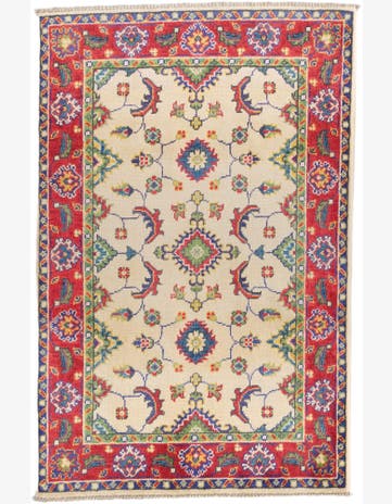 2' 9 x 4' 3 Hand Knotted Kazak Rug