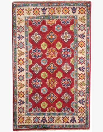 2' 7 x 4' 4 Hand Knotted Kazak Rug