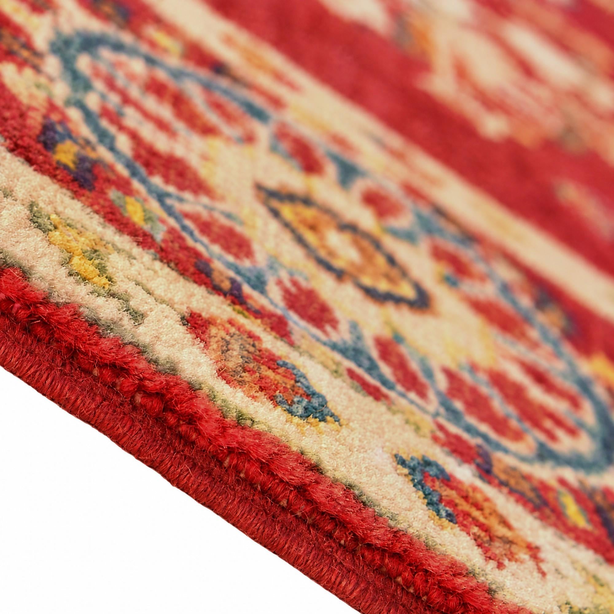 Detail image 8 of 12: 3' 1 x 4' 4 Hand Knotted Kazak Rug